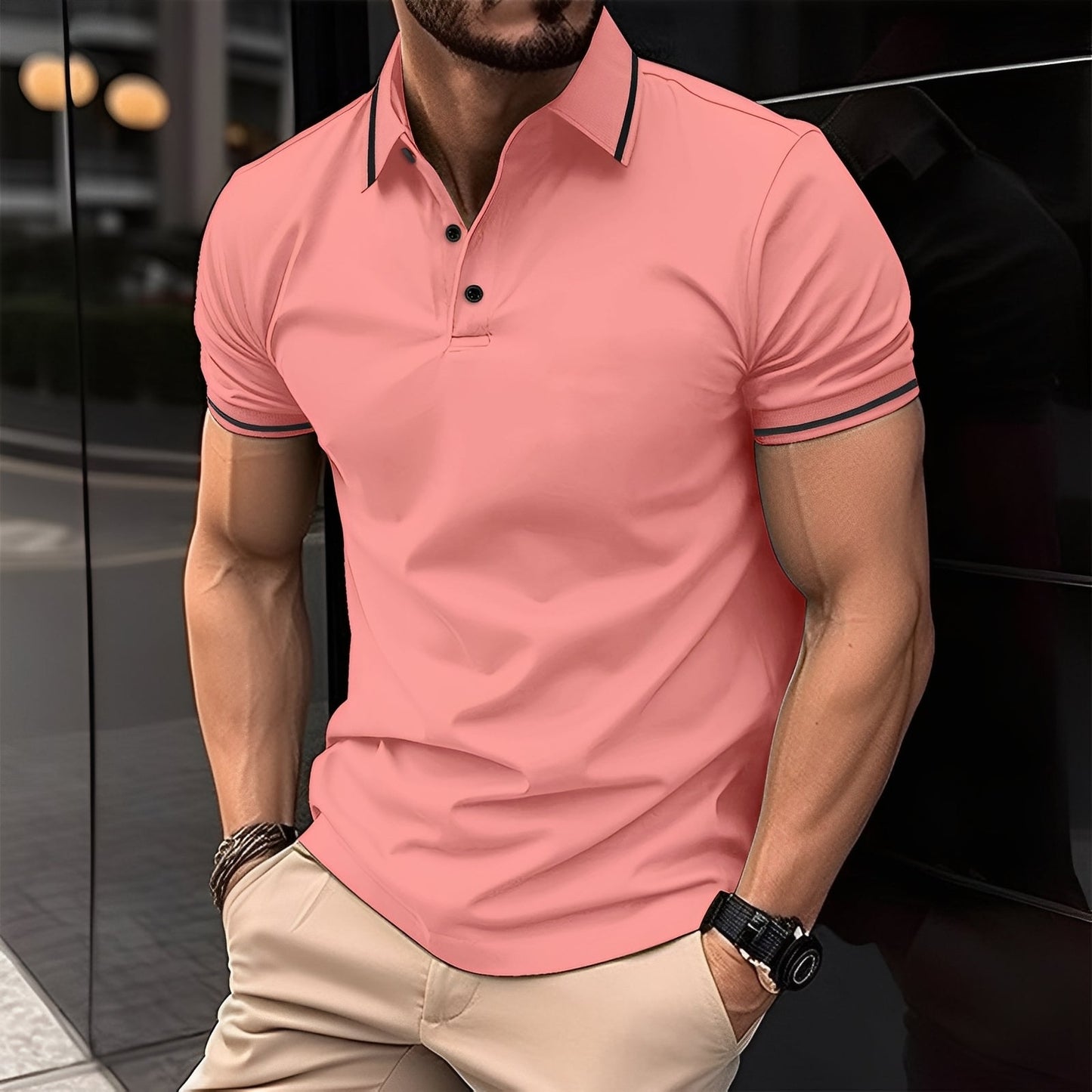 Mervyn - Bequemes, kurzärmeliges Herren-Sport-Poloshirt