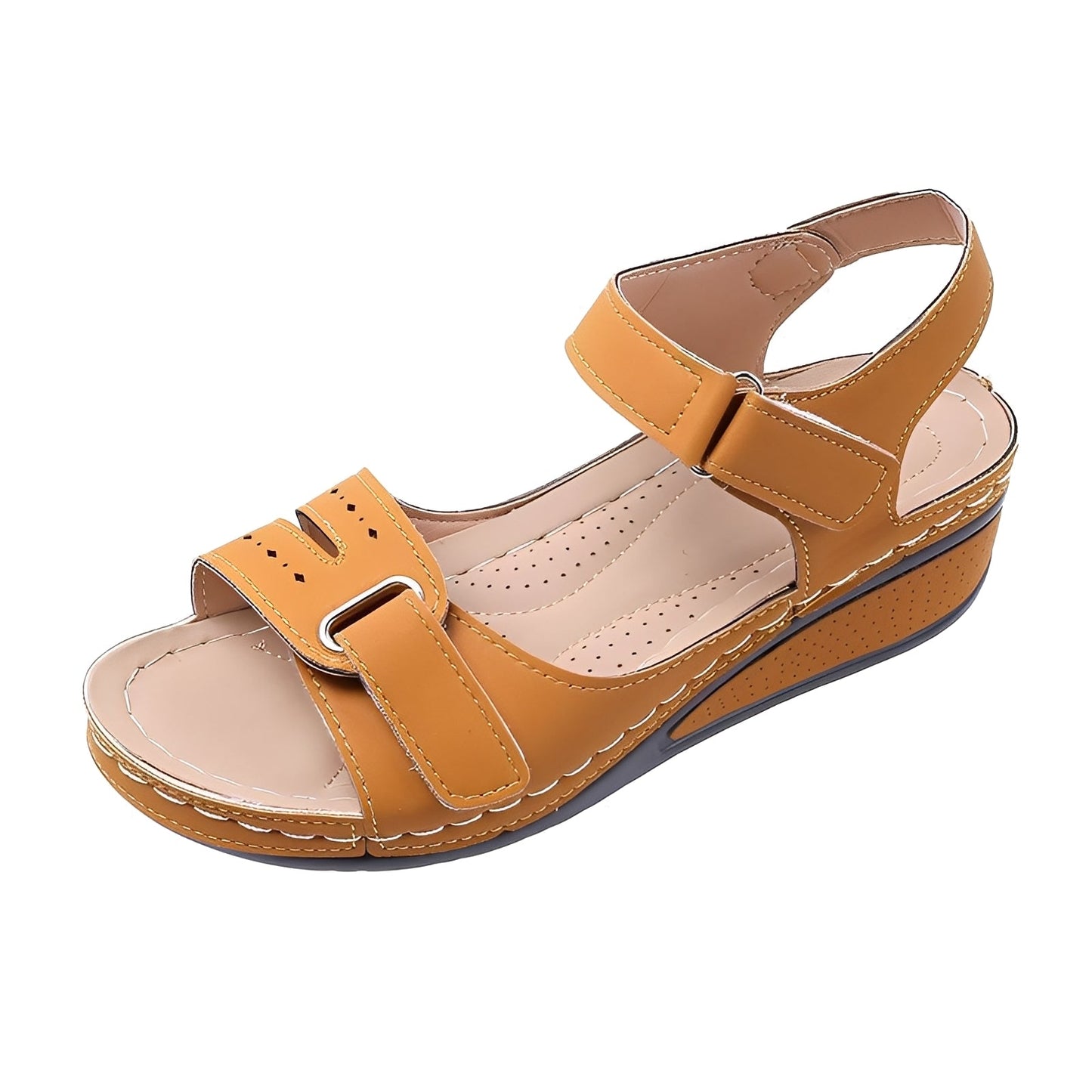 Marissa - Bequeme Frauensandalen mit Plateau und Trägern