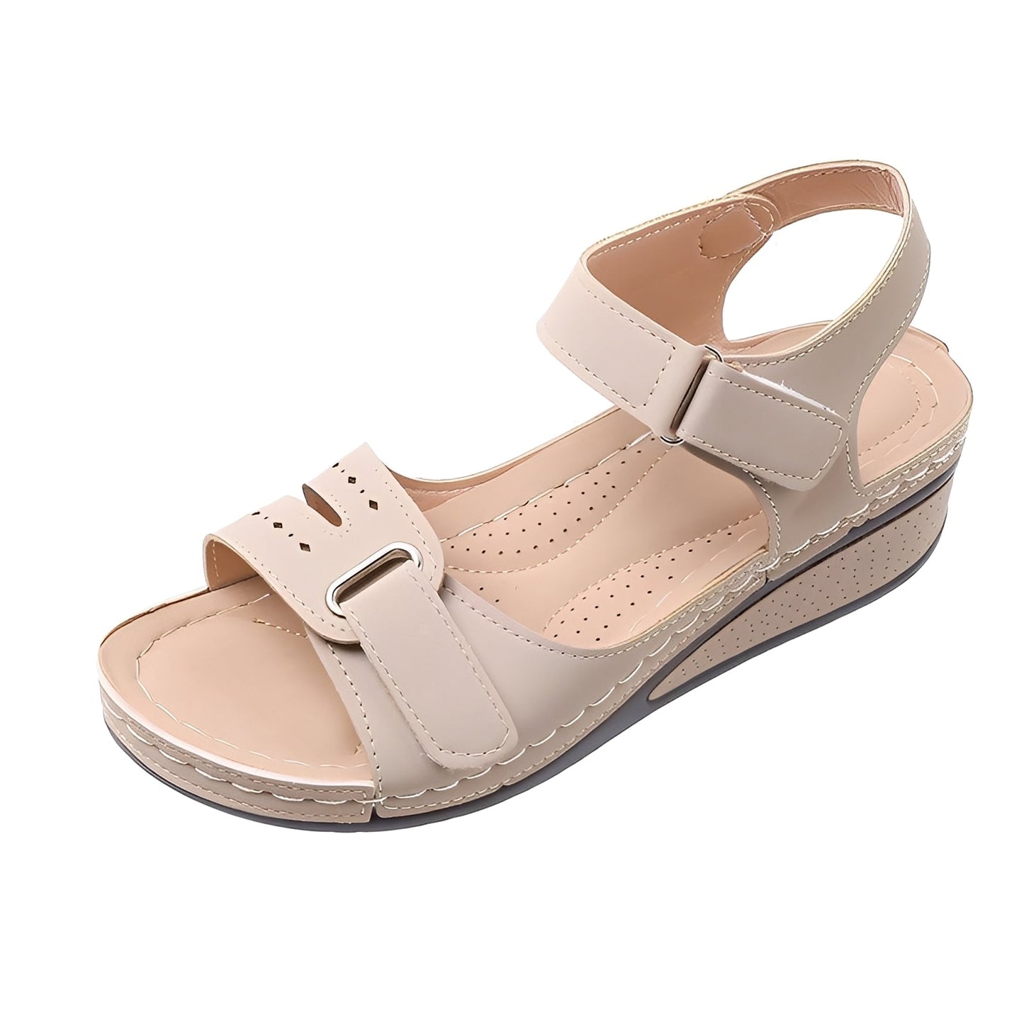Marissa - Bequeme Frauensandalen mit Plateau und Trägern