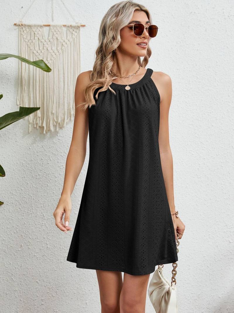 Valarie - Damen Schulterfreies, ausgeschnittenes Sommerkleid