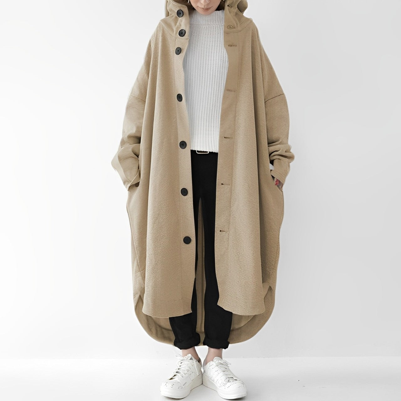 Jennica - Langer, lässiger Damen-Trenchcoat