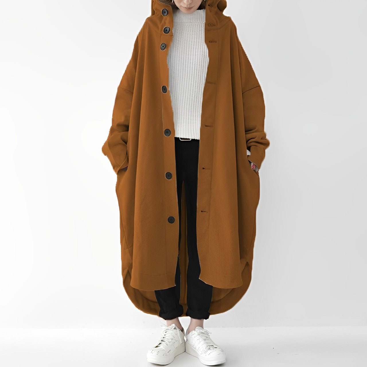 Jennica - Langer, lässiger Damen-Trenchcoat
