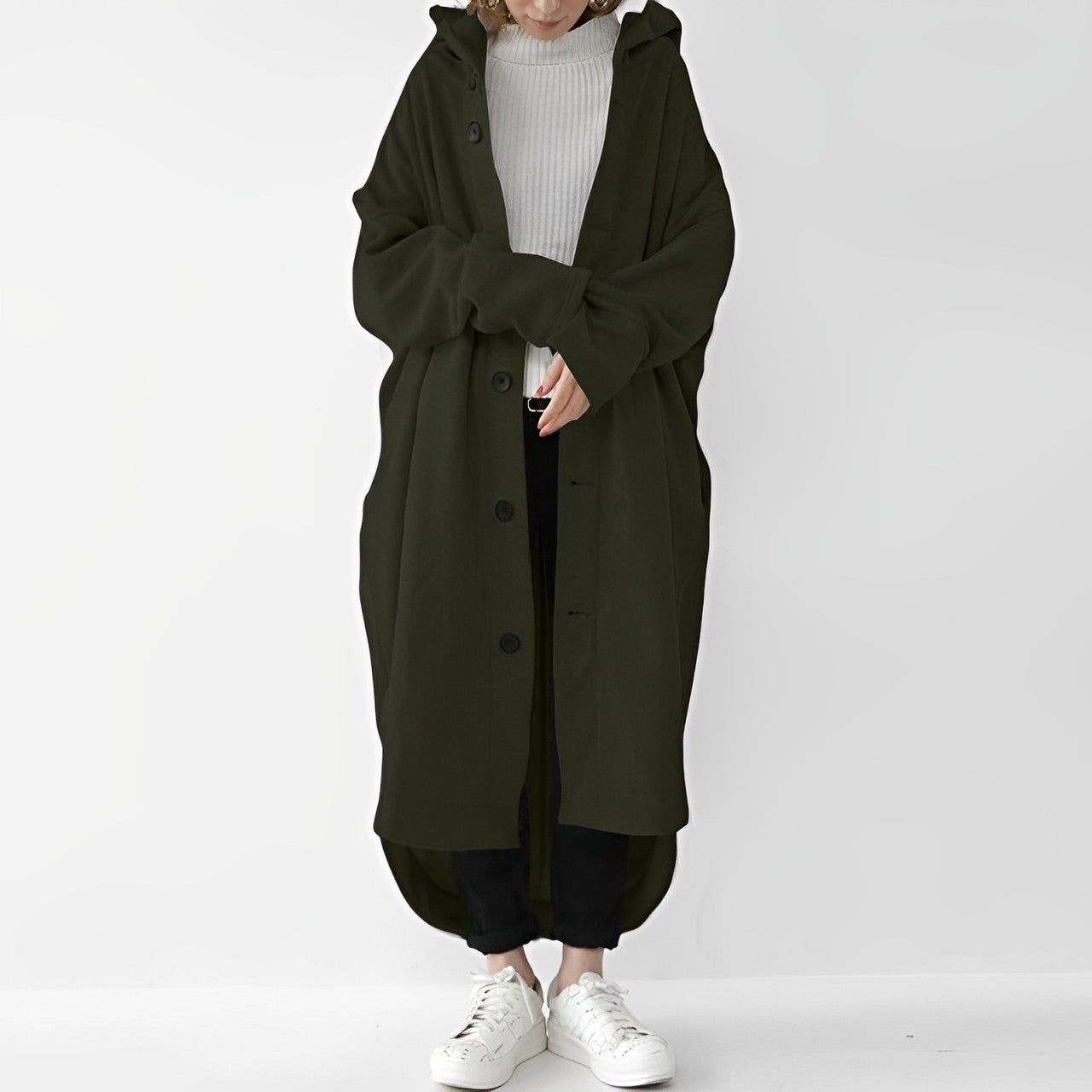 Jennica - Langer, lässiger Damen-Trenchcoat