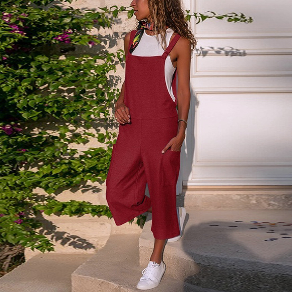 Sela - Lockere Damen-Latzhose aus Leinen