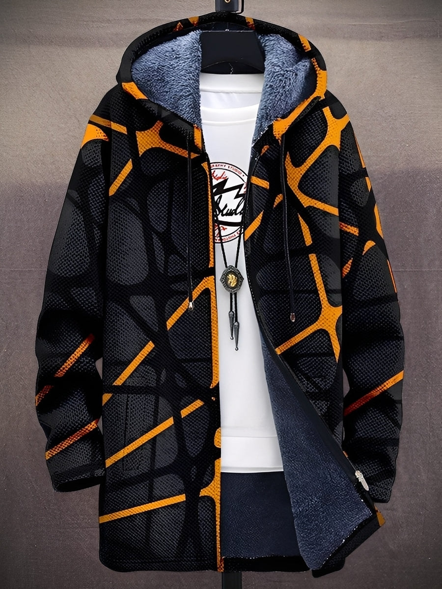 Trenton - Modische Herrenjacke mit Kapuze und Print
