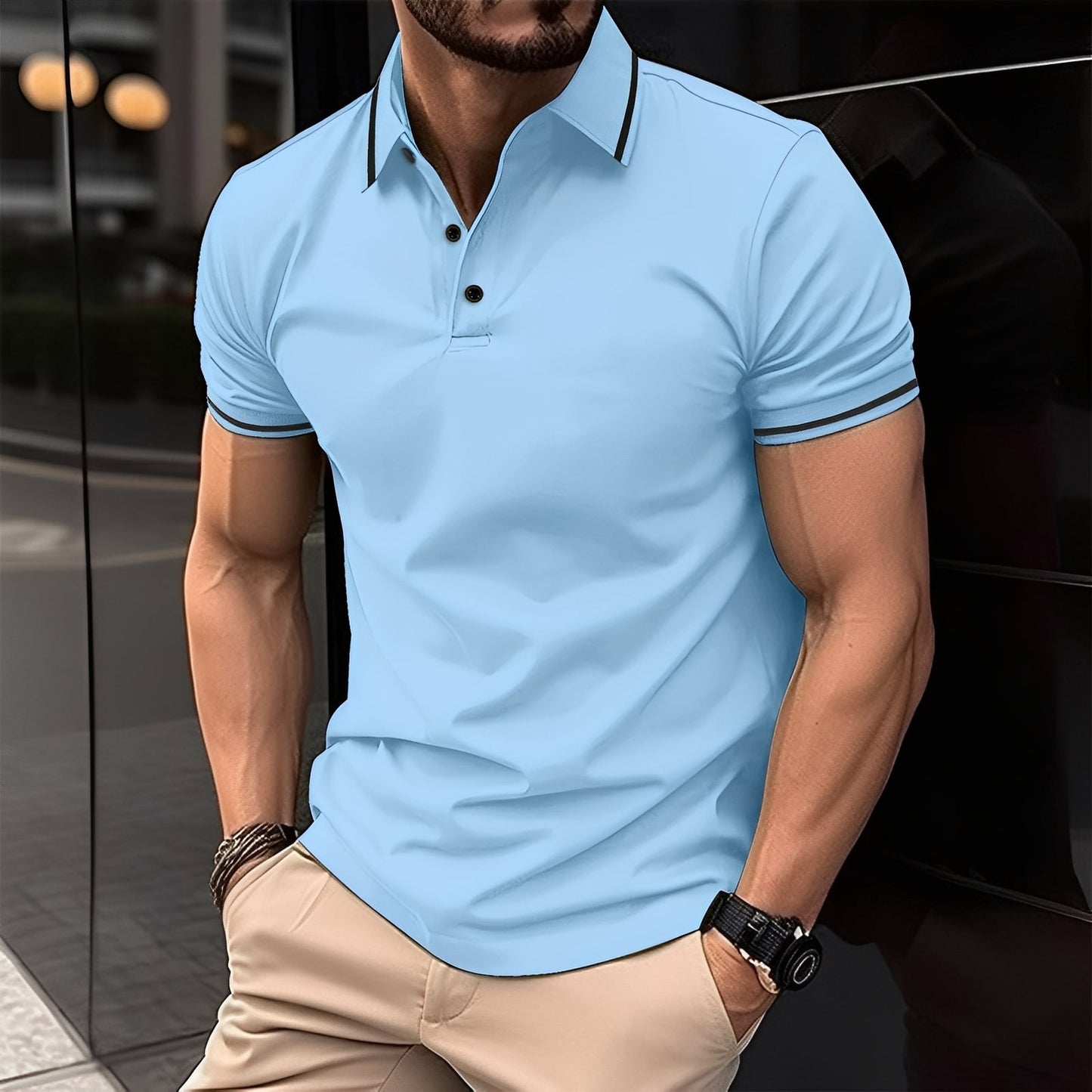Mervyn - Bequemes, kurzärmeliges Herren-Sport-Poloshirt