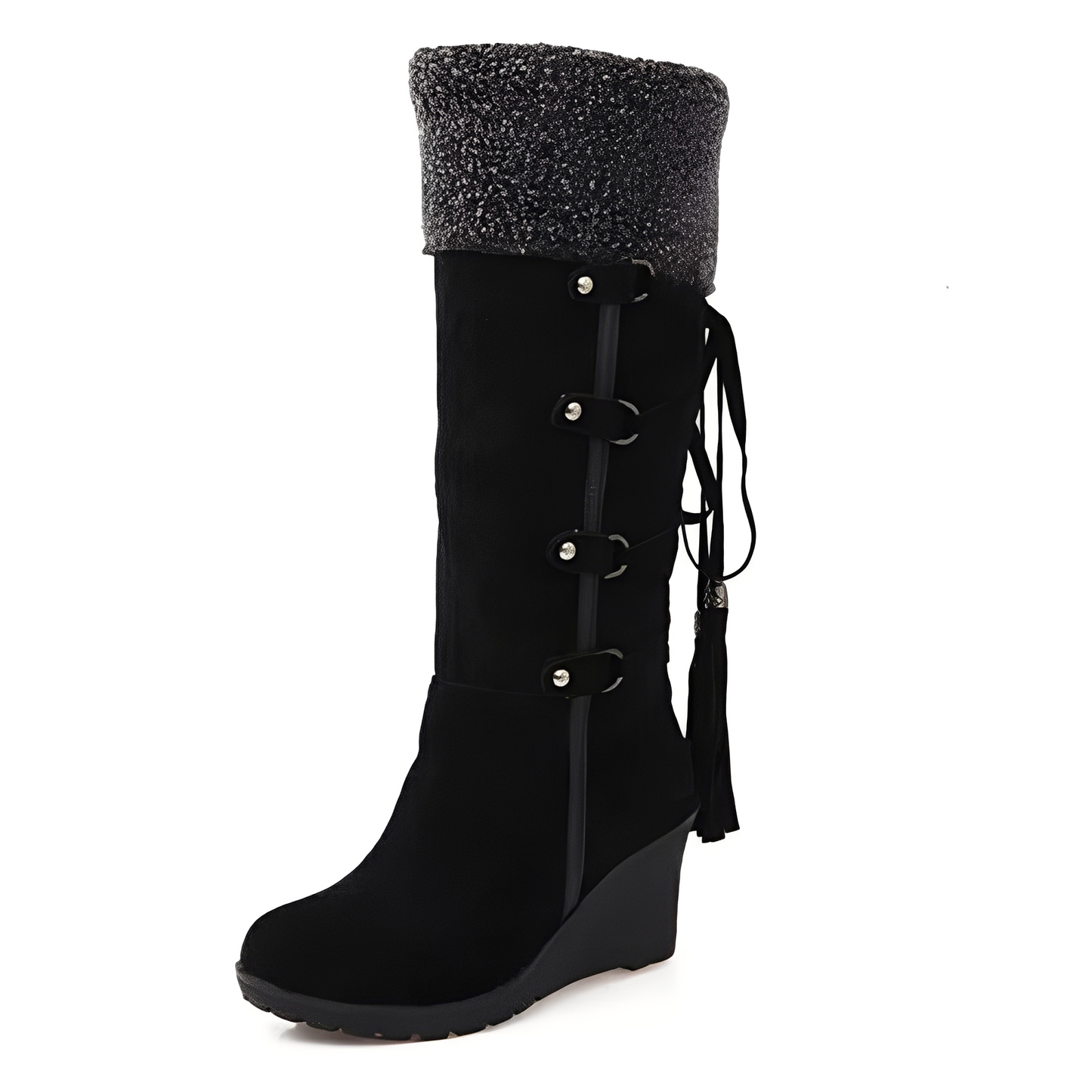 Maria - Stylische Keilstiefel mit Fellfutter für Damen