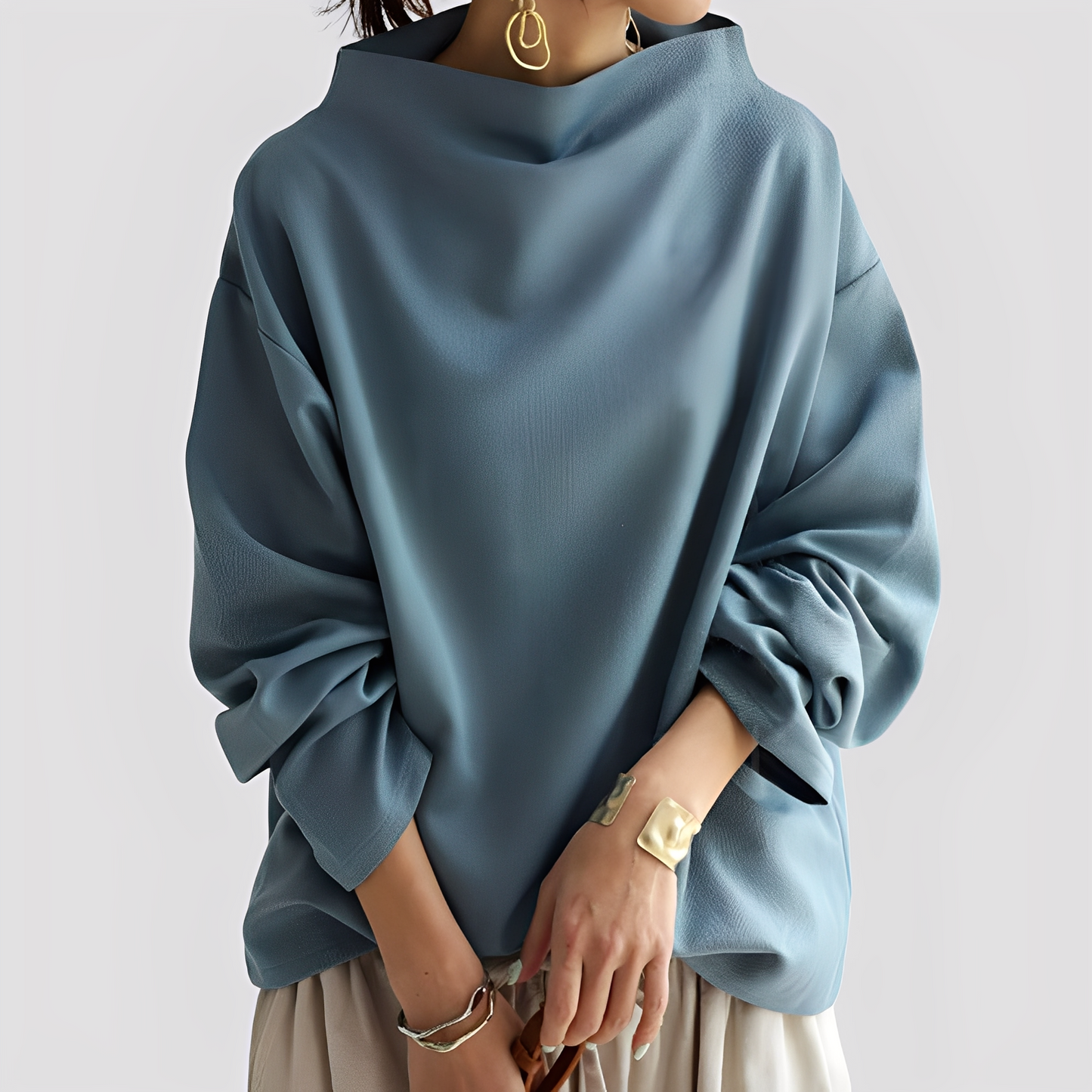 Twyla - Schicker, locker geschnittener Damenpullover