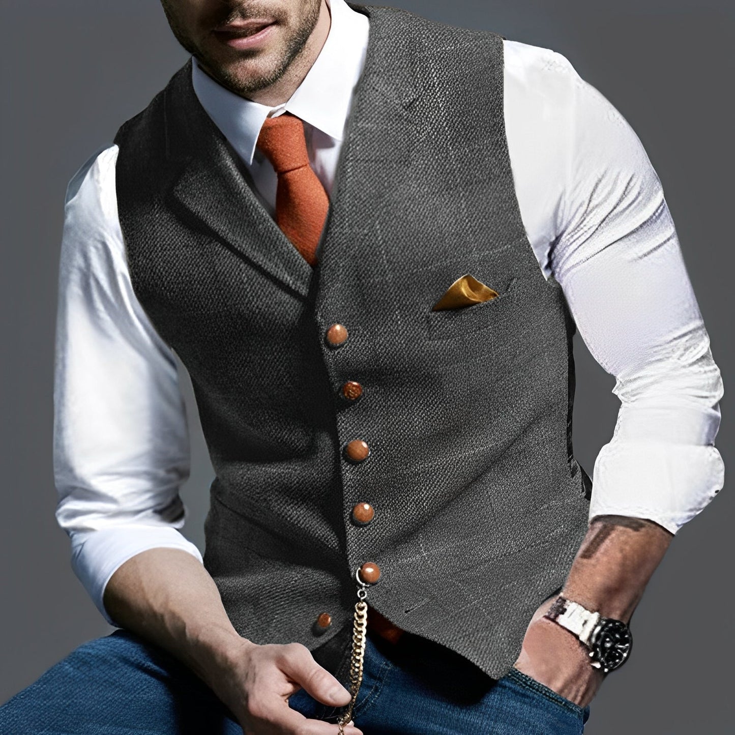 Jasper – Herren Retro-Weste