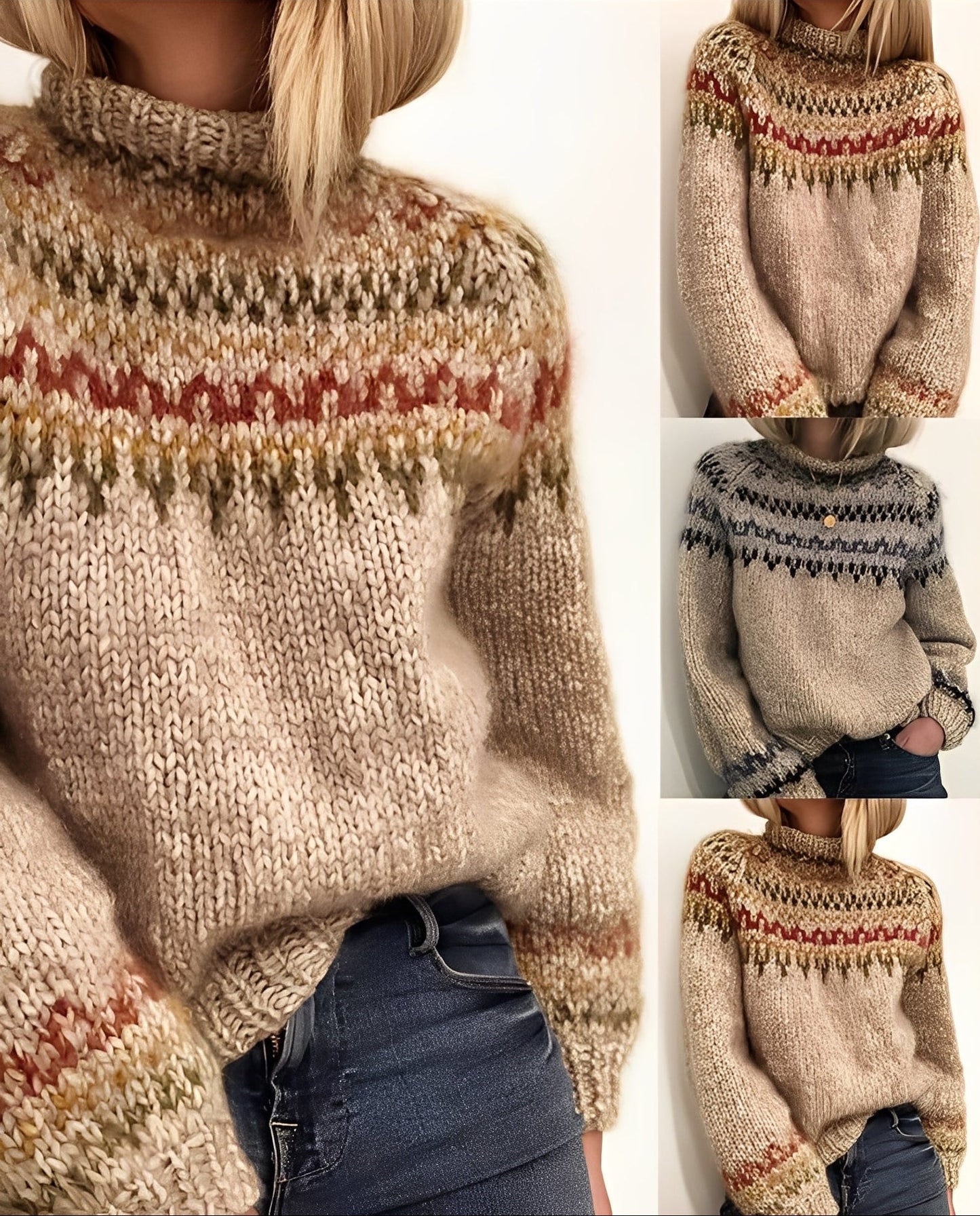 Macey - damski sweter z grubym splotem