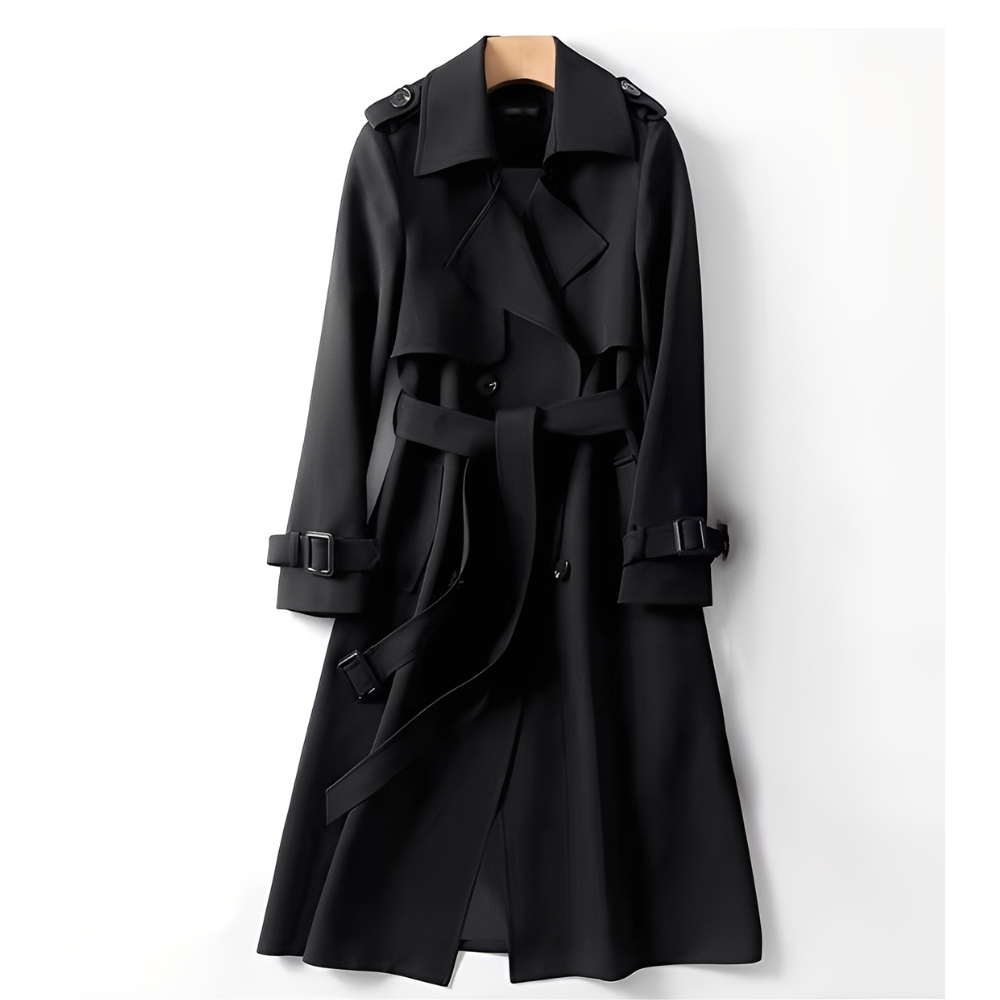 Tiffani - nowoczesny długi płaszcz damski