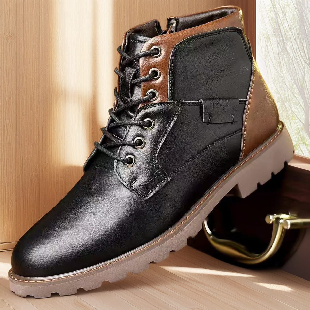Antony - Men's boots with contemporary zipper