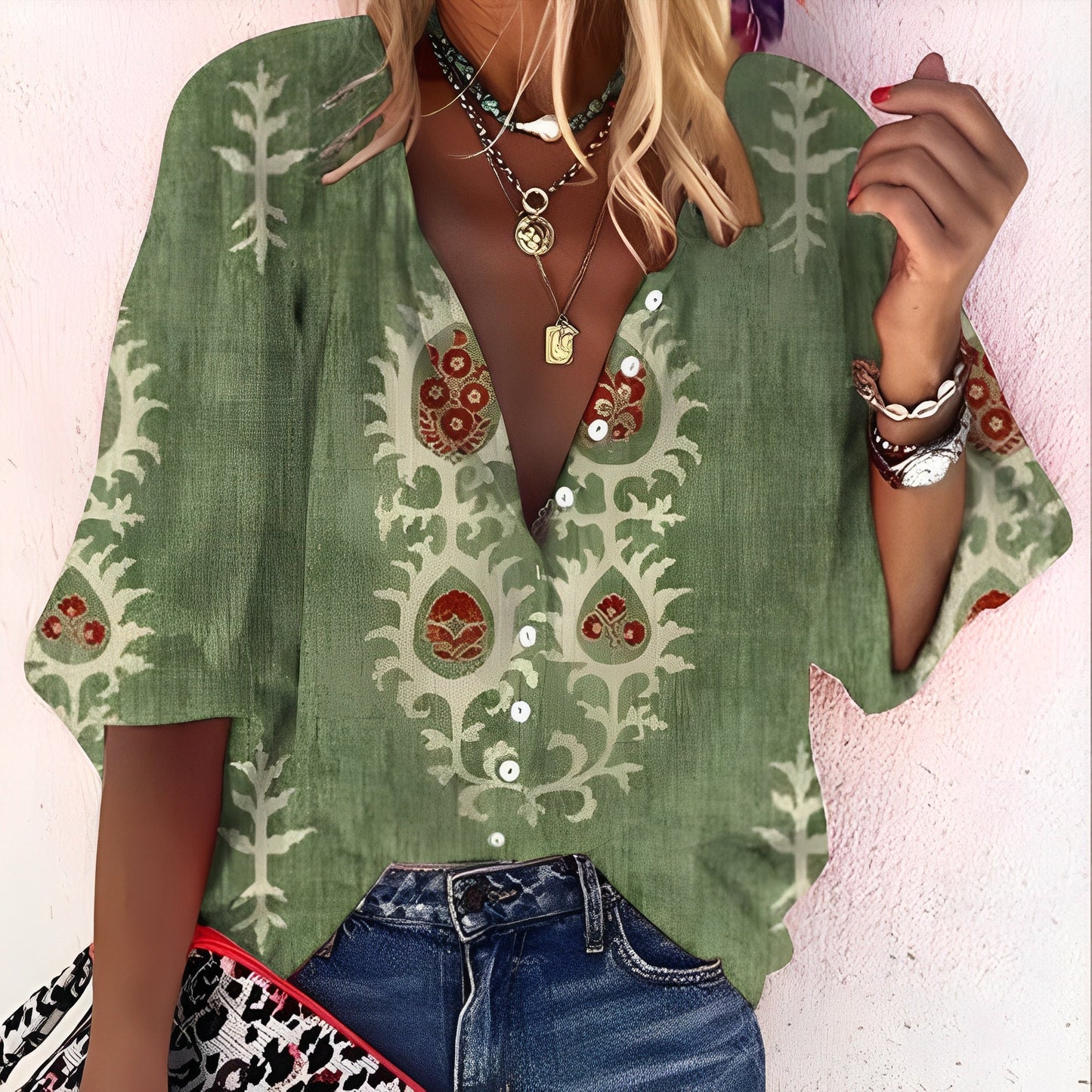 Tiffany - Damenbluse mit bequemem Blumendesign
