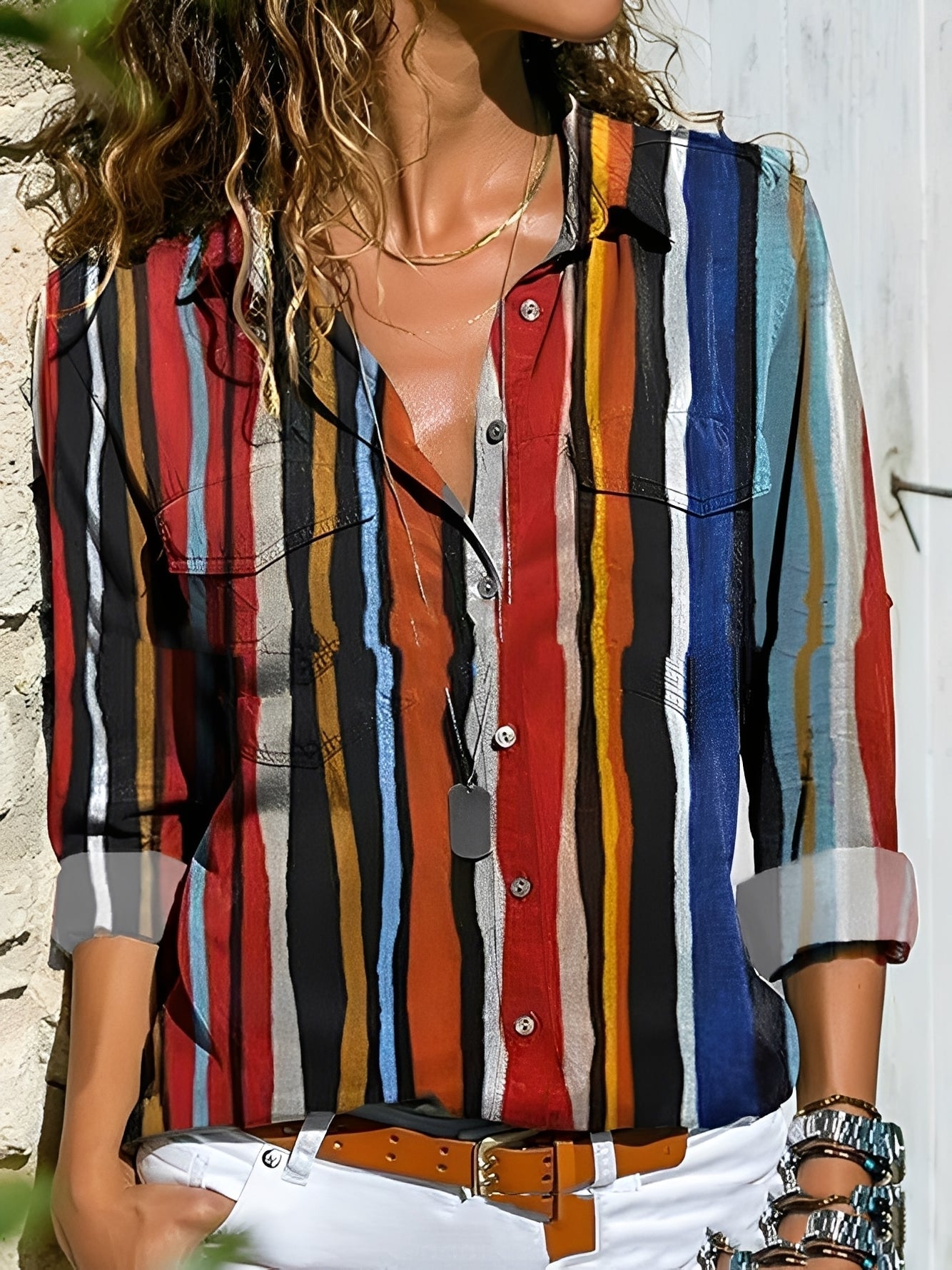 Santana - Modisches Damen-Shirt mit abstraktem Muster