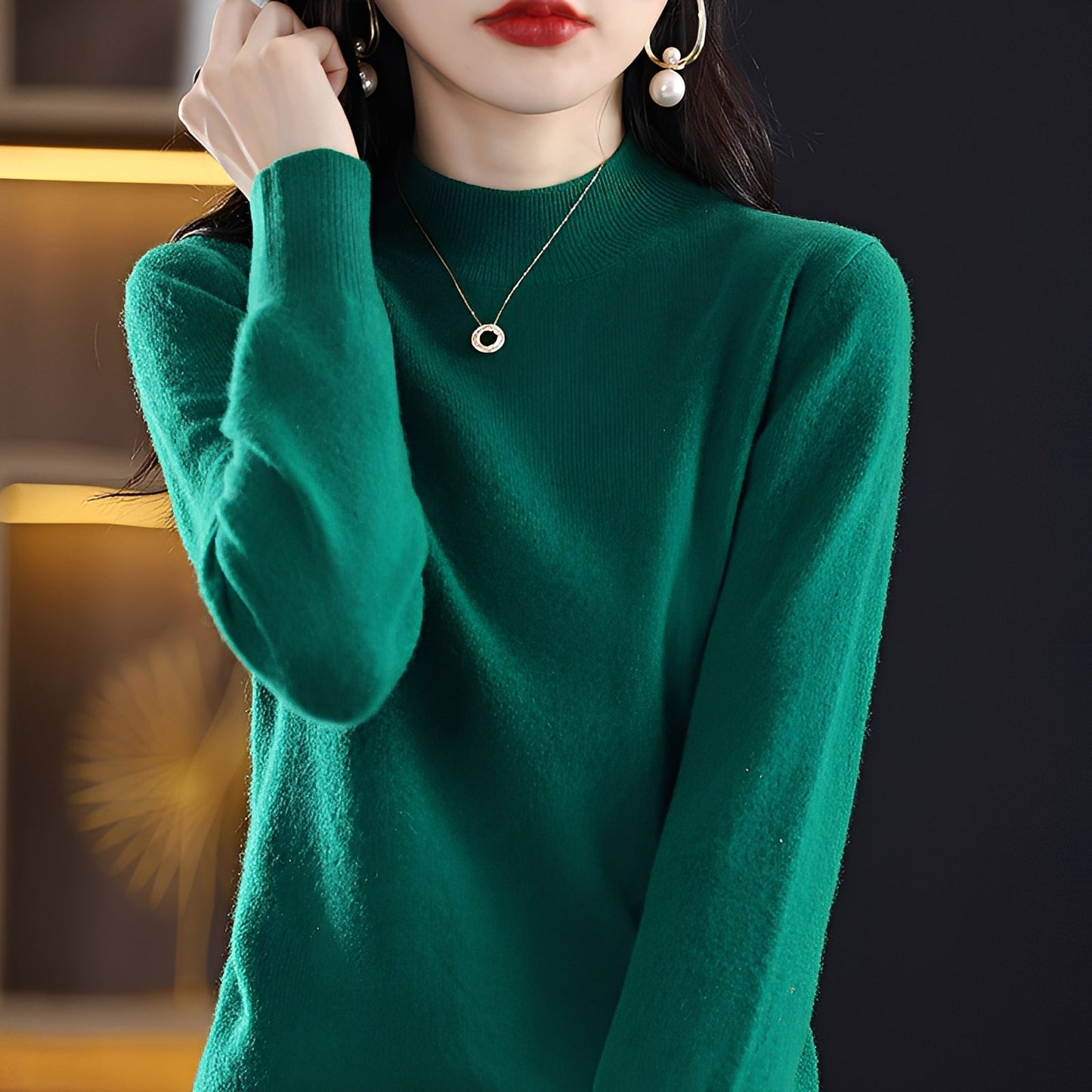 Natille - Angenehmer Damenpullover aus Kaschmir und Wolle
