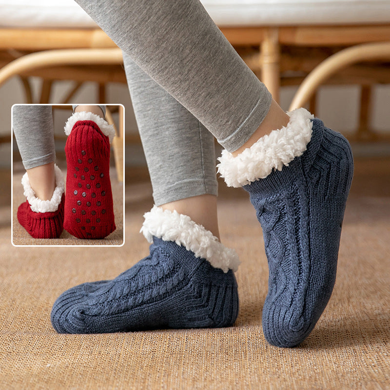 Raquel - Bequeme und rutschfeste Damenplüschsocken für den Winter