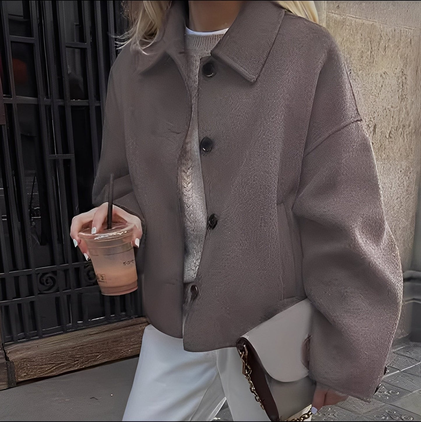 Patricia - Veste femme chic avec revers décontracté