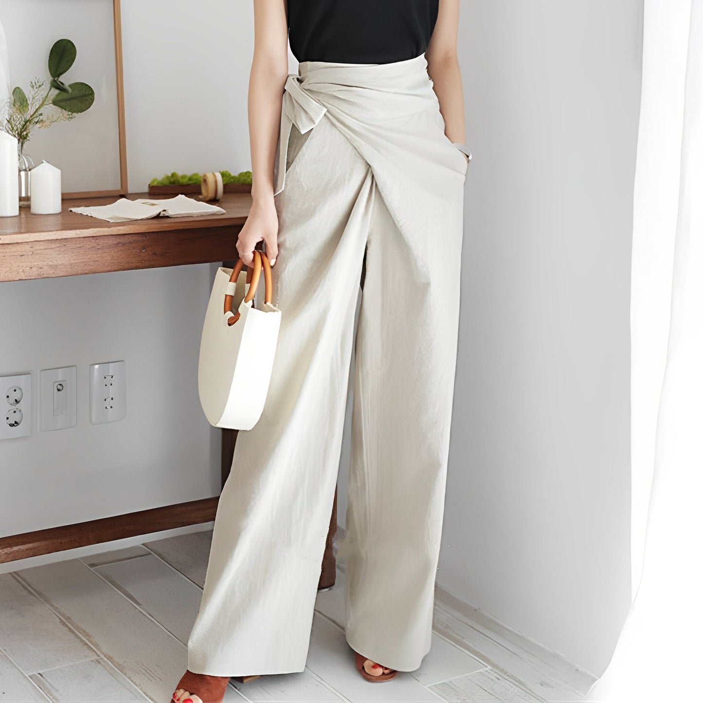 Hailie - Stilvolle High-Waist-Wickelhose
