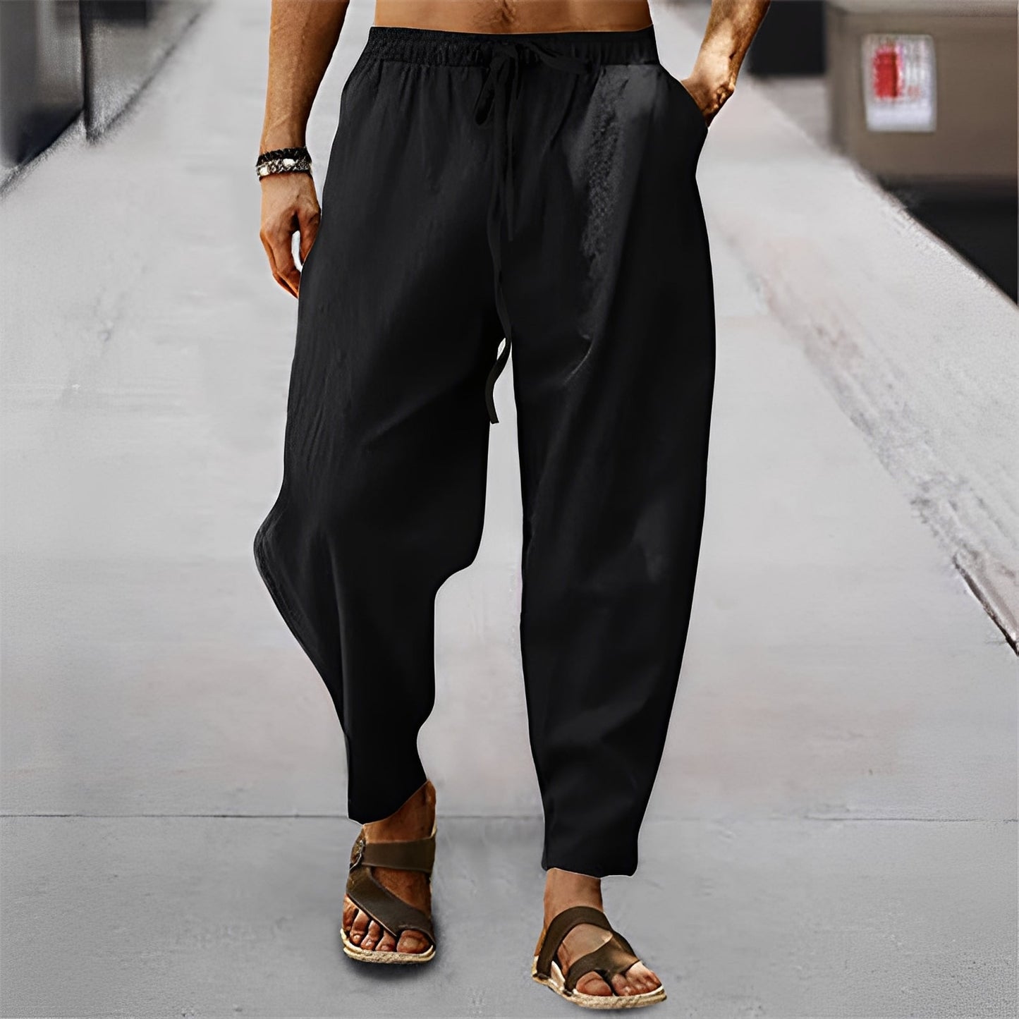 Jaxson - Leichte Strandshorts für Männer aus Leinen