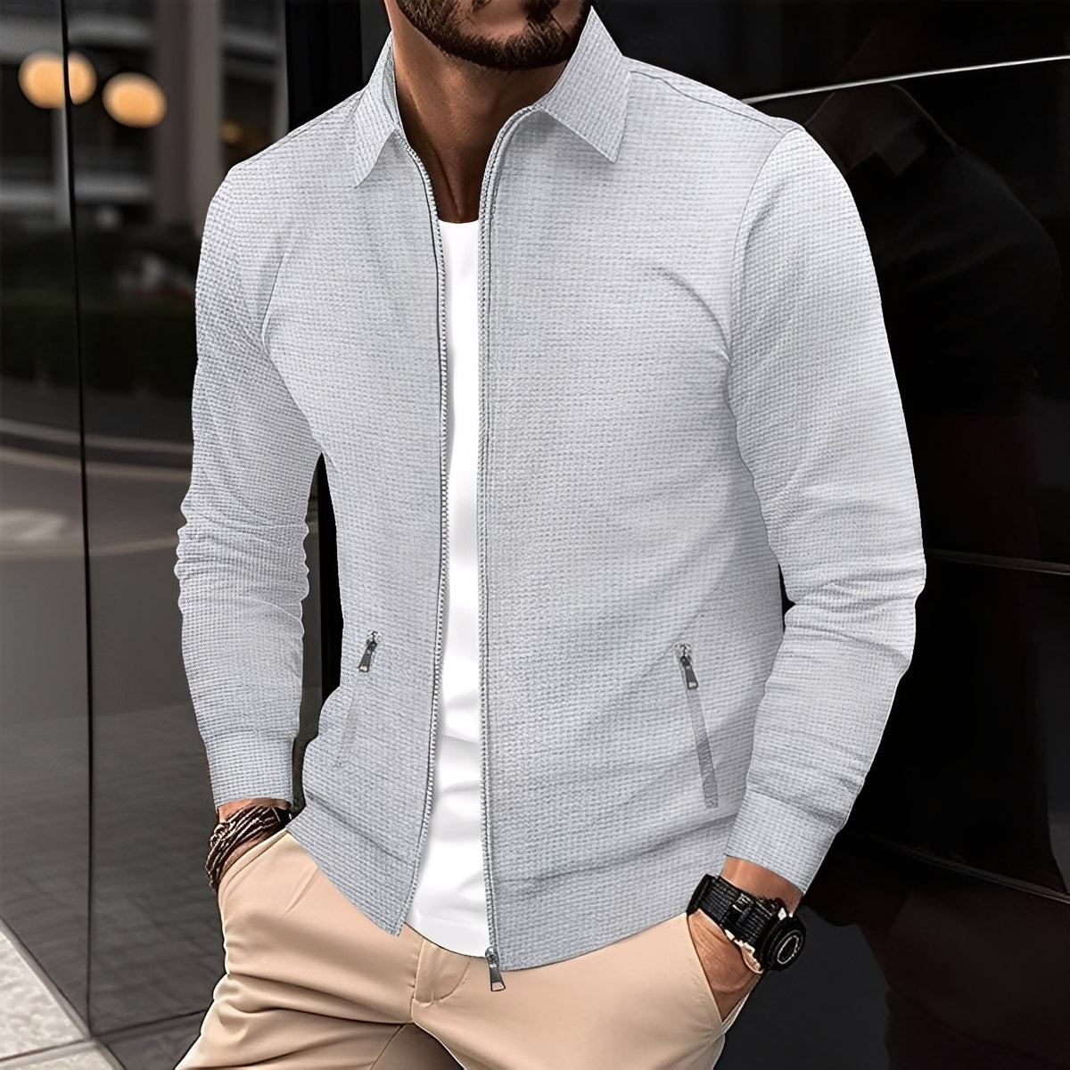 Anthony - Moderne Jacke für Herren mit Taschen mit Reißverschluss