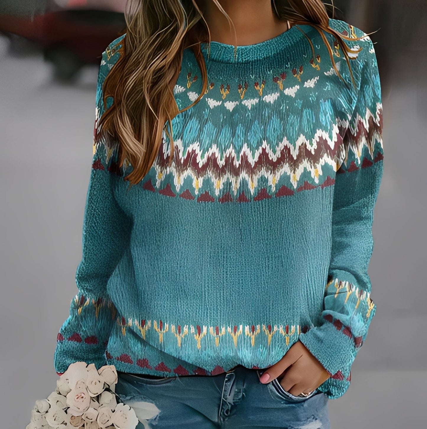 Madalyn - Pull pour femmes avec motif moderne