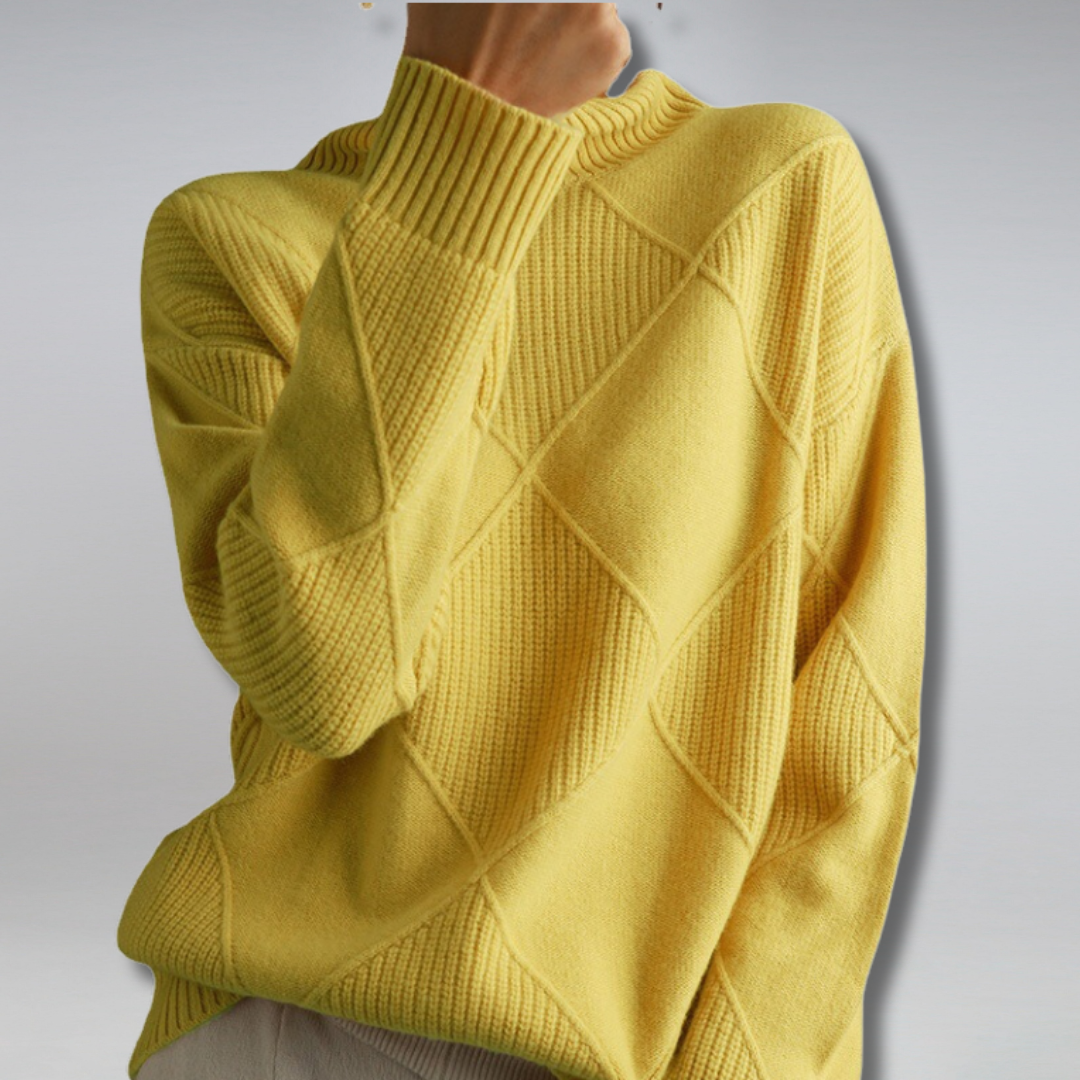 Ashlie - Bequemer, warmer Damenpullover mit Rollkragen