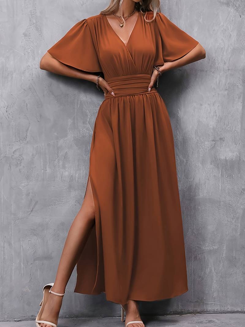 Juliette – Damenkleid mit Rüschkragen und Faltenbund