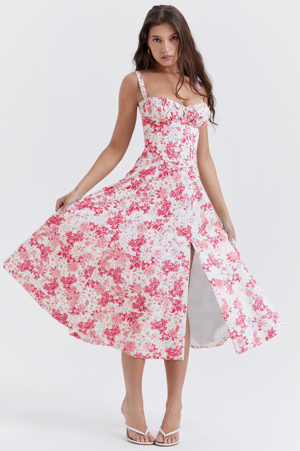 Jacqueline - Elegantes mittellanges Korsettkleid für Damen