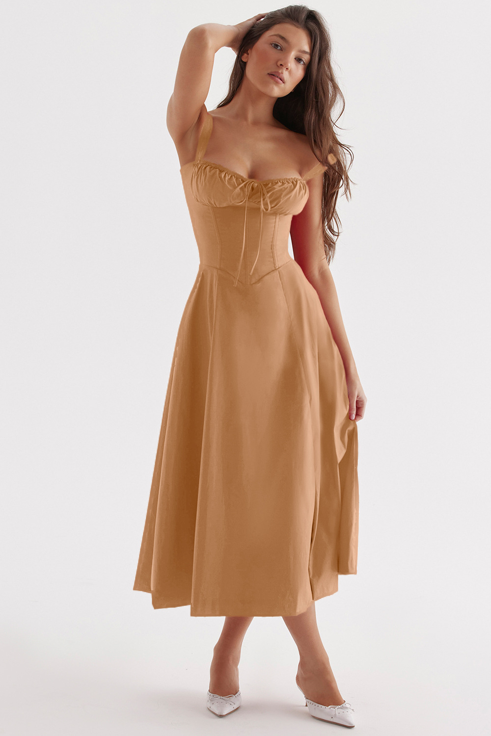 Jacqueline - Elegantes mittellanges Korsettkleid für Damen