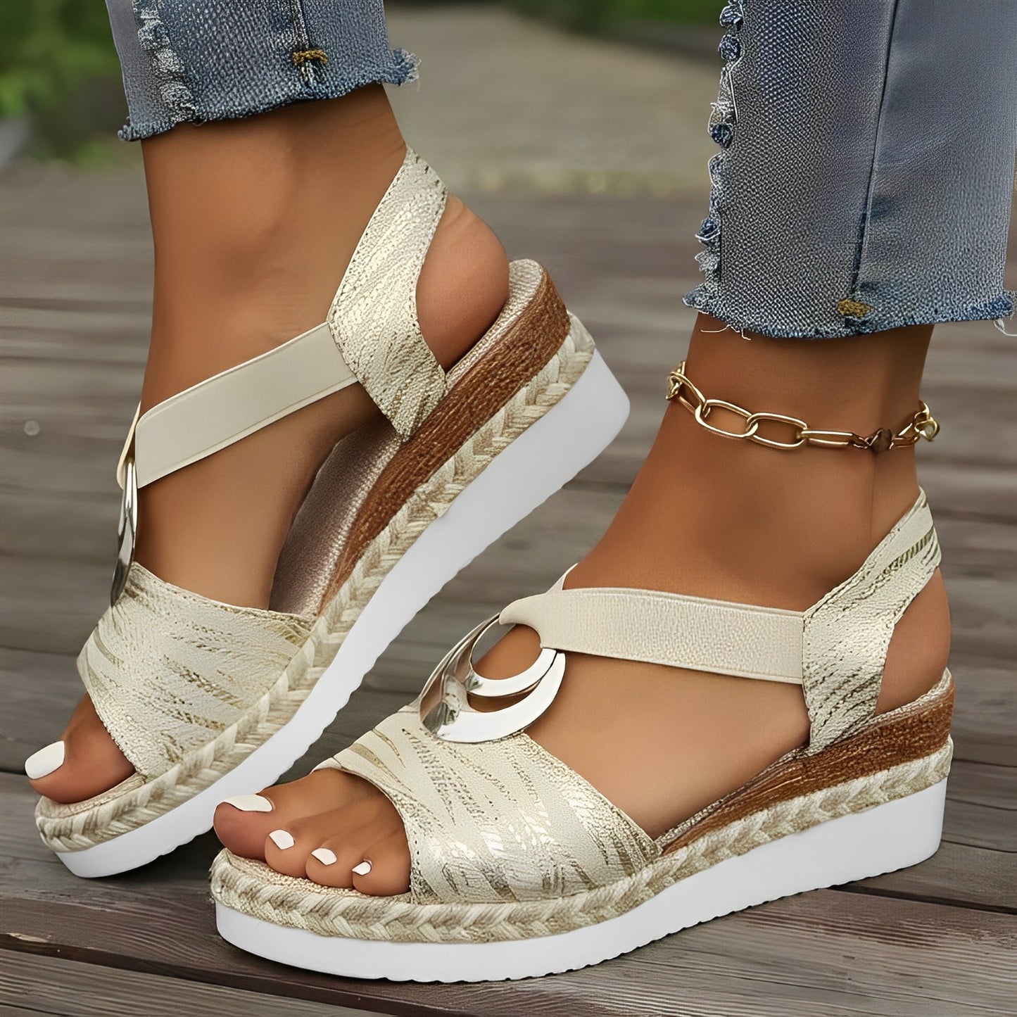 Mellony - Modische Damenkeilsandalen