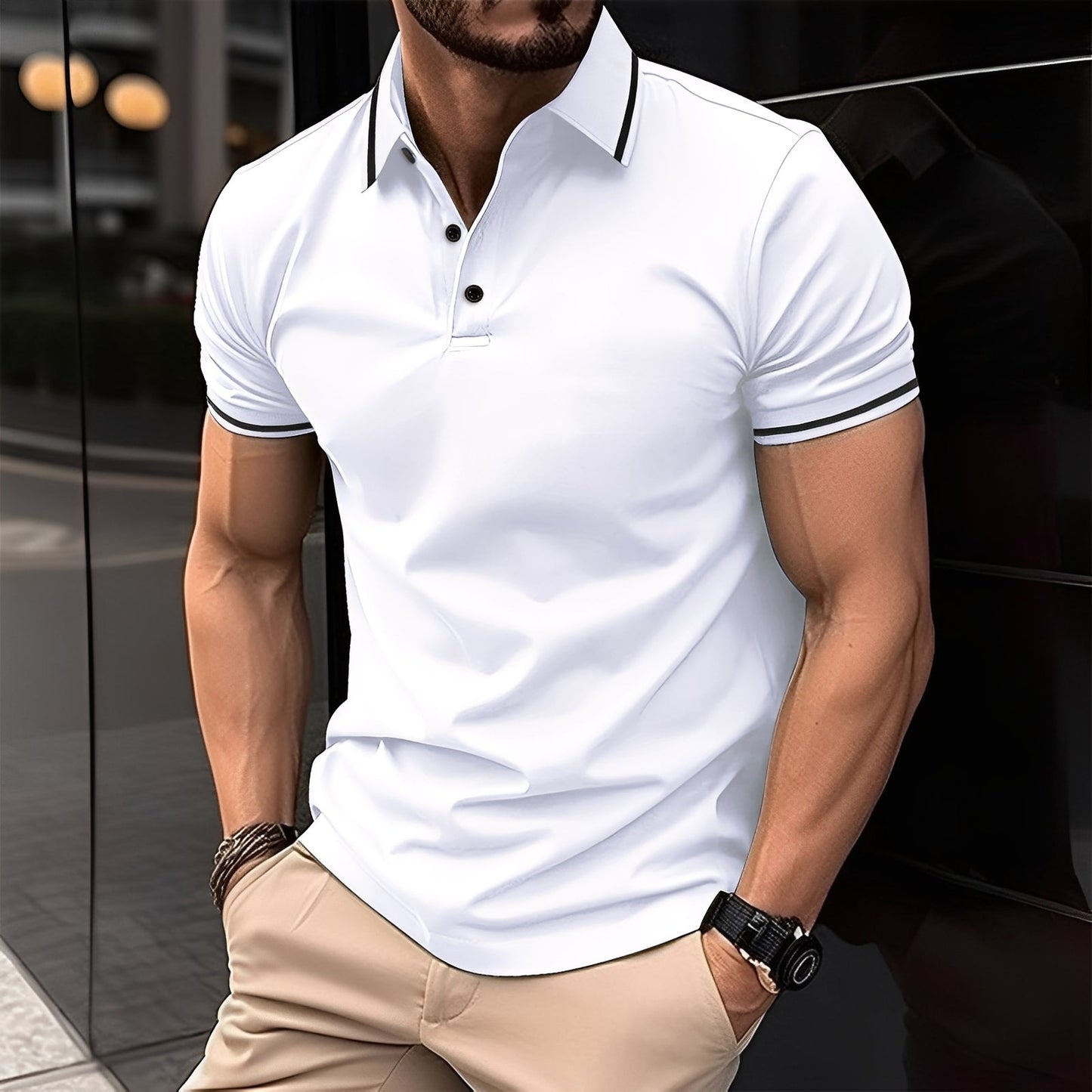 Mervyn - Bequemes, kurzärmeliges Herren-Sport-Poloshirt