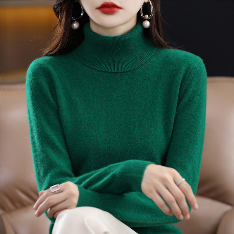 Veronica - Gemütlicher Damenpullover mit Rollkragen und Kragen