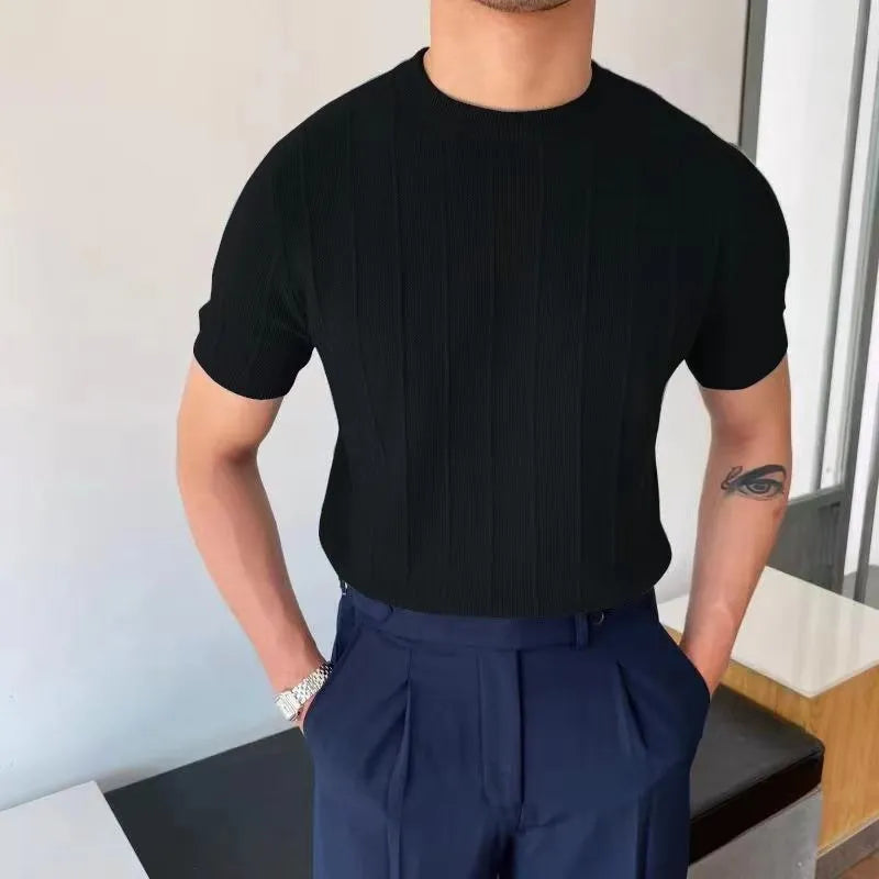 Sokka - Lockeres geripptes T-Shirt für Männer