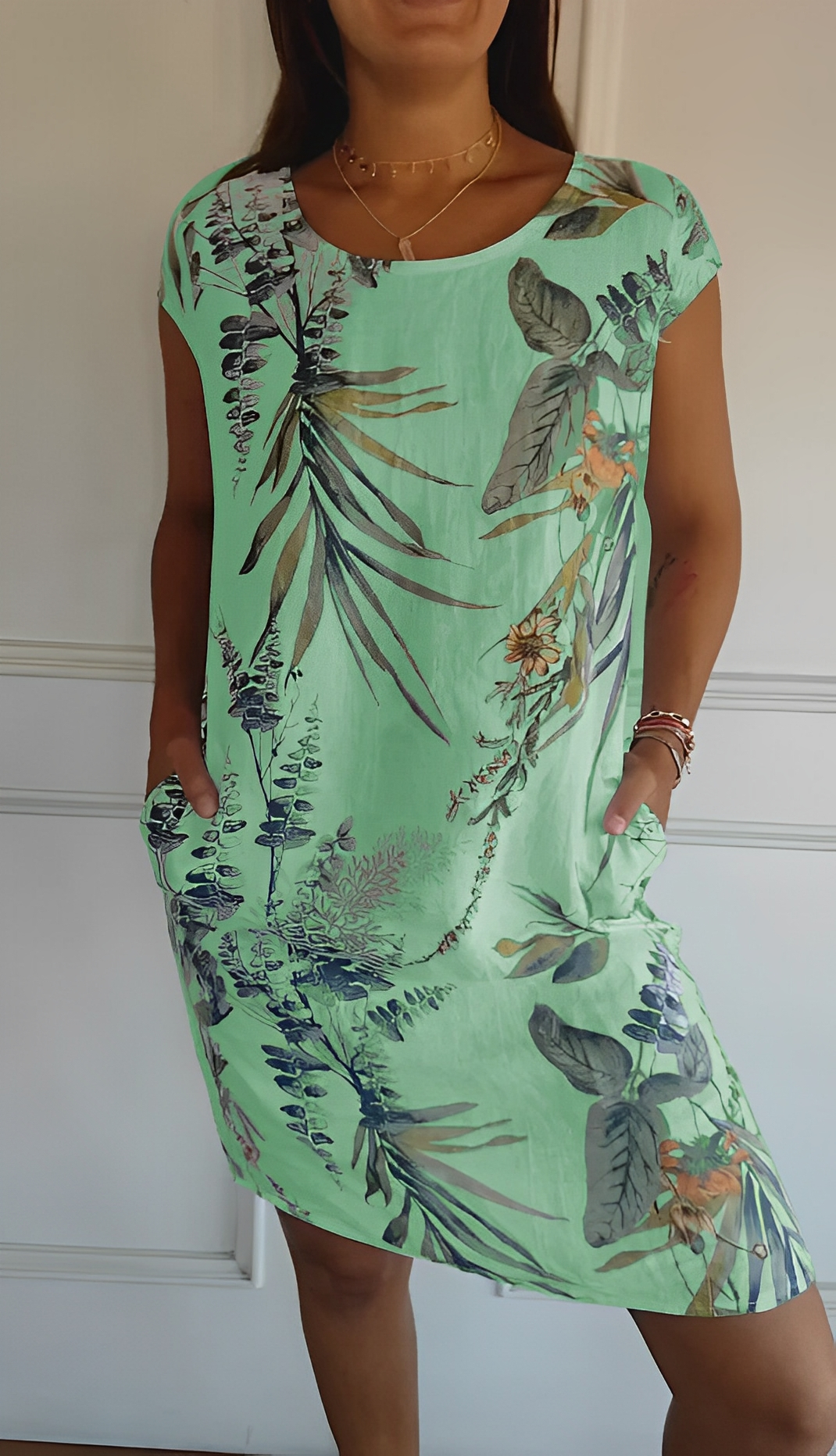 Tatiana - Leichtes Leinenkleid mit Print für den Sommer