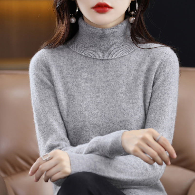 Veronica - Gemütlicher Damenpullover mit Rollkragen und Kragen