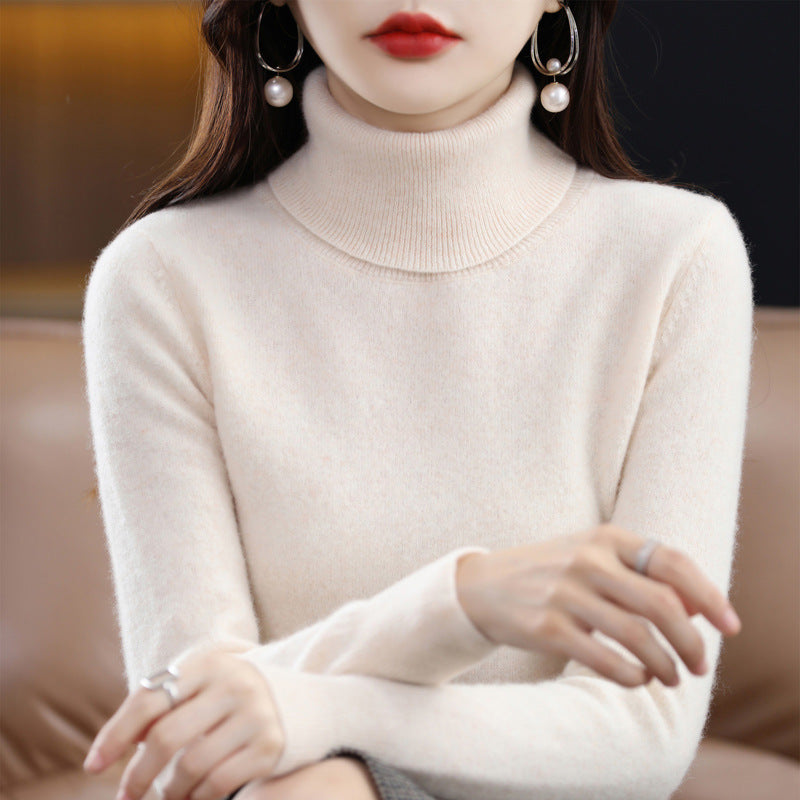 Veronica - Gemütlicher Damenpullover mit Rollkragen und Kragen