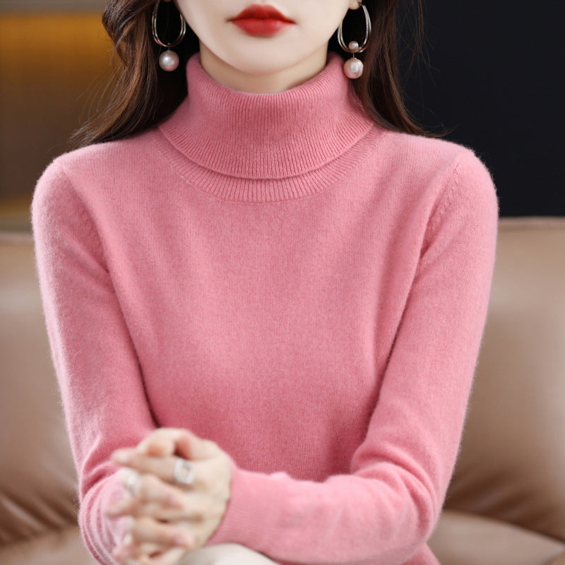 Veronica - Gemütlicher Damenpullover mit Rollkragen und Kragen