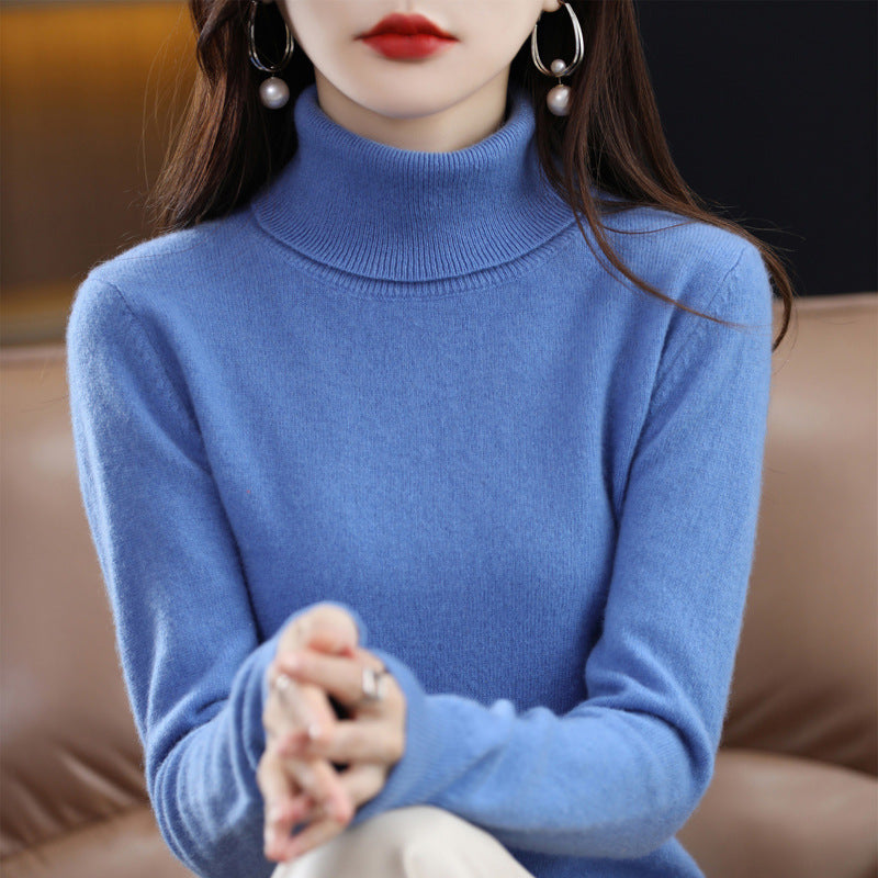 Veronica - Gemütlicher Damenpullover mit Rollkragen und Kragen