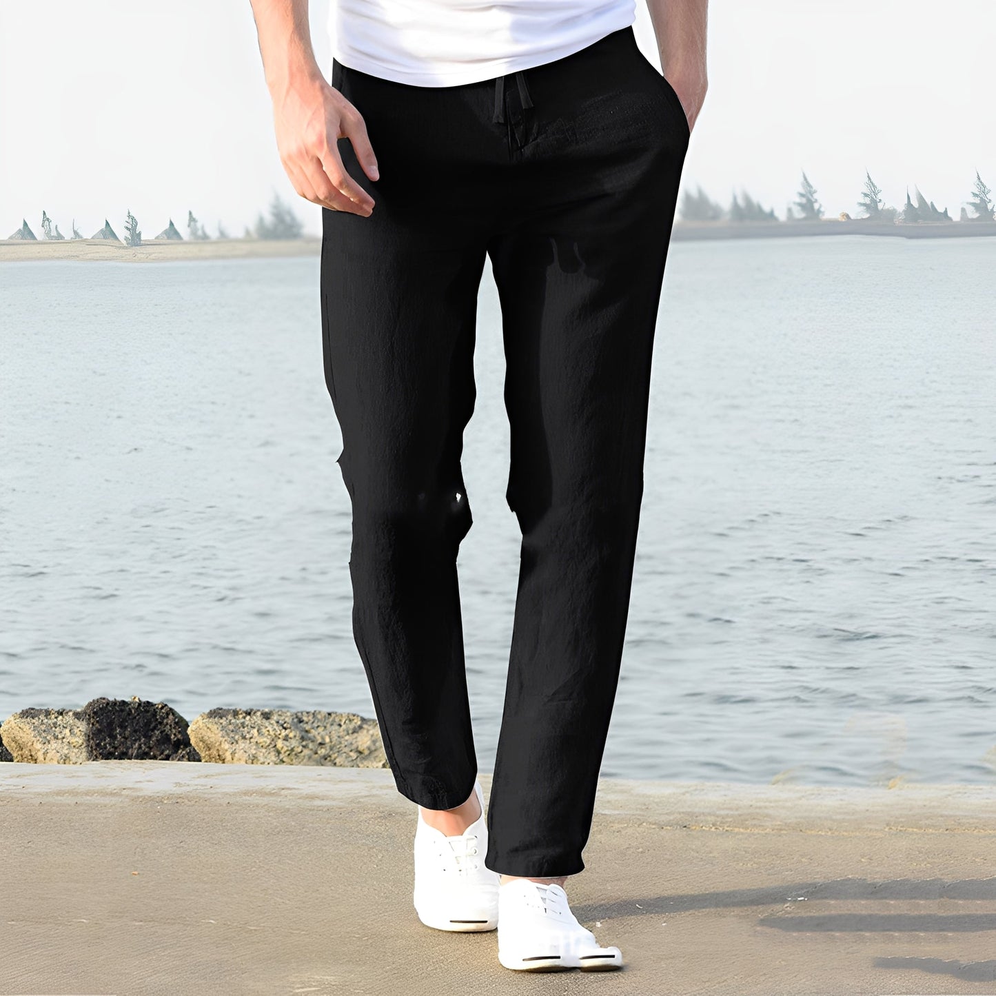 Domenic - Komfortable Herrenhose aus Leinen