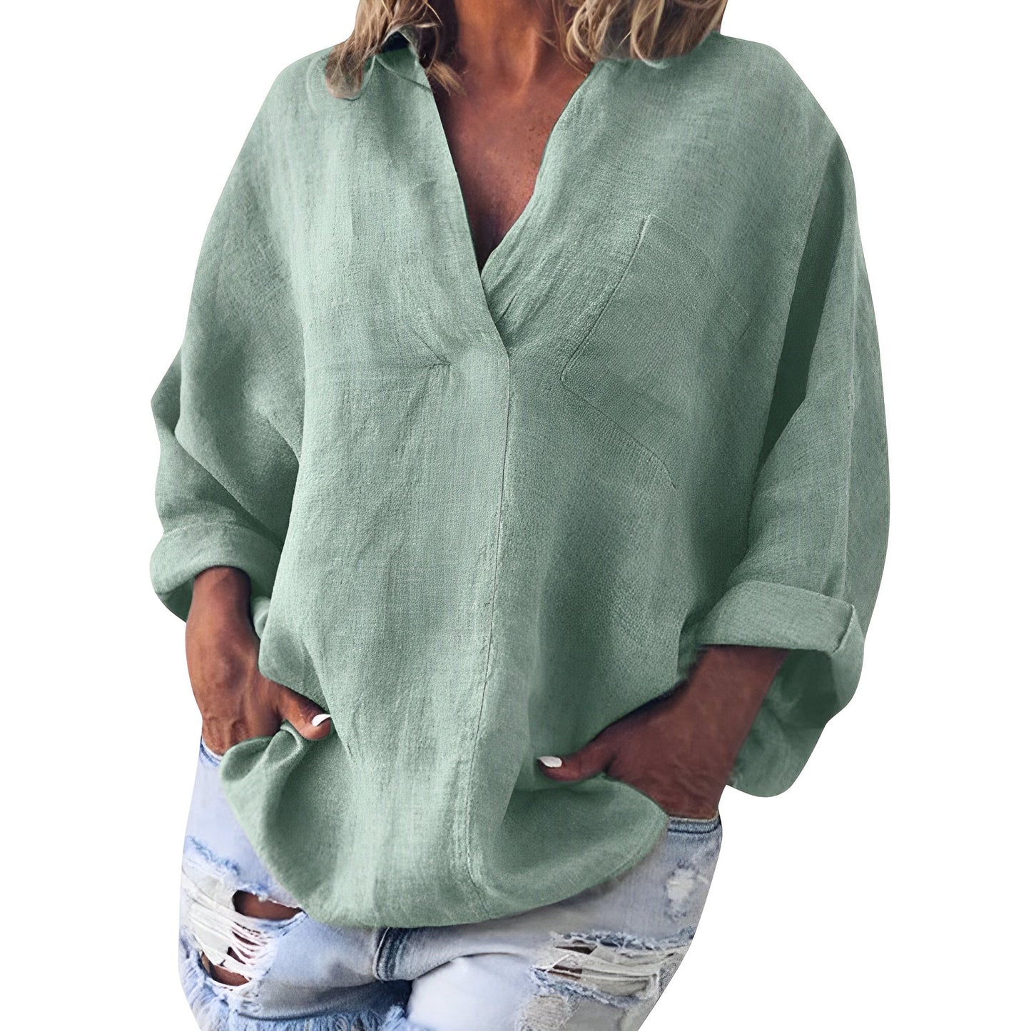 Pamella - Trendiges, locker geschnittenes Langarmshirt