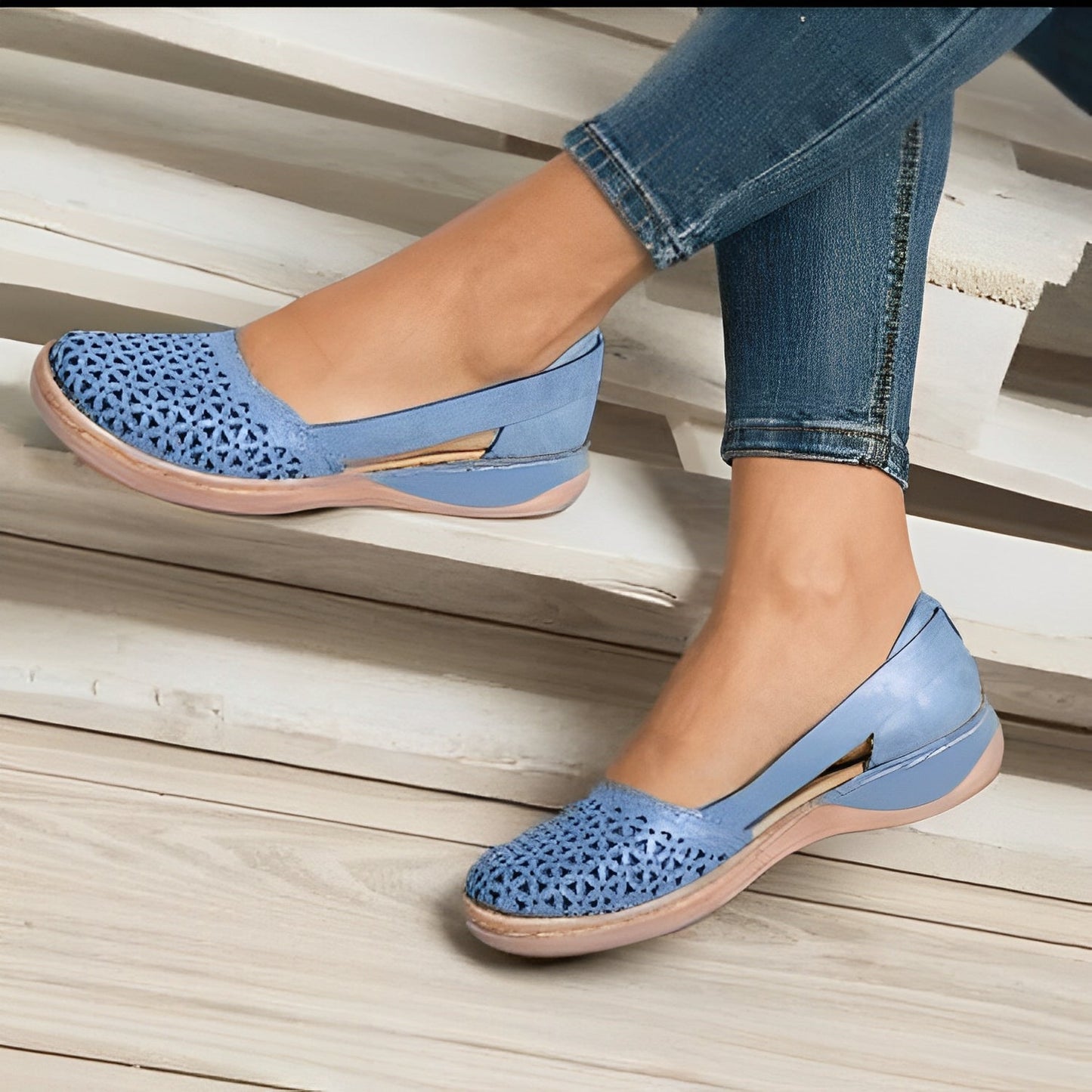 Kianna - Bequeme Damenschuhe mit Aussparungen