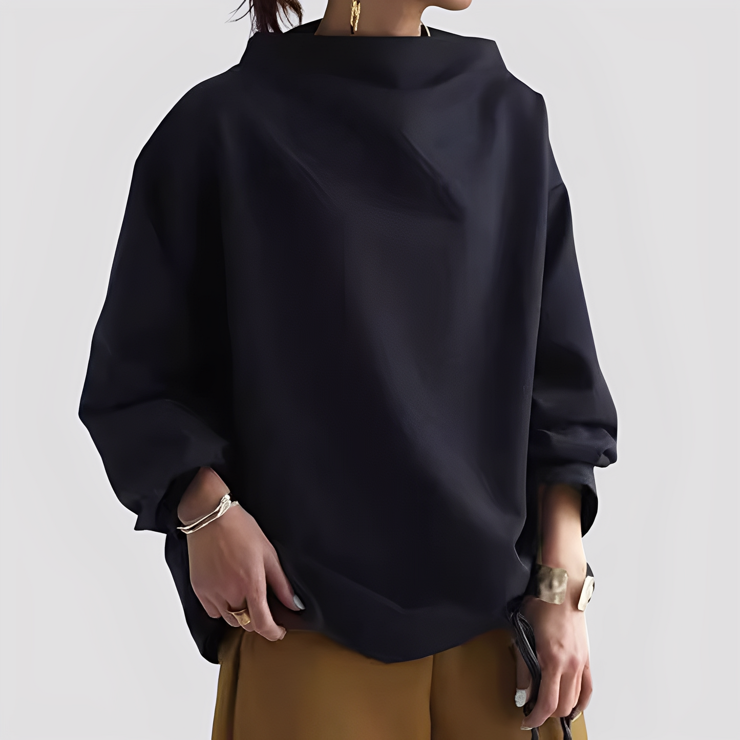 Twyla - Schicker, locker geschnittener Damenpullover