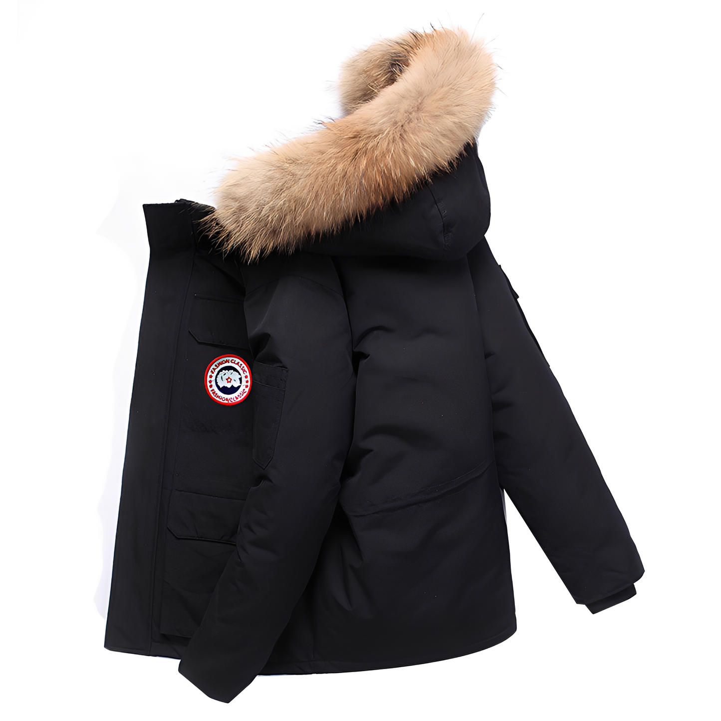 Crosby - Herren-Daunenjacke mit Fellkapuze