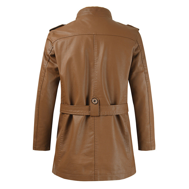 Howard - Vintage-Leder-Trenchcoat für Herren