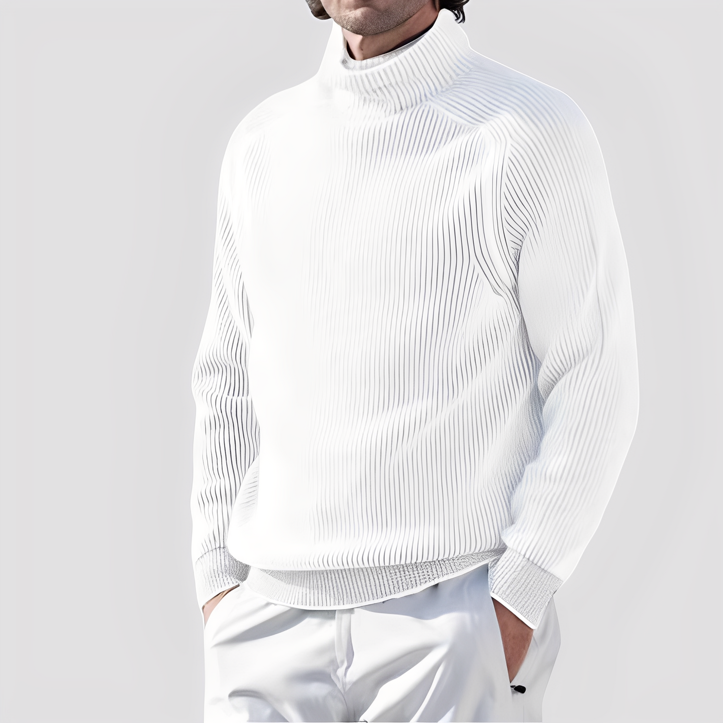 Chadwick - Eleganter, warmer Rollkragenpullover für Herren aus Wolle