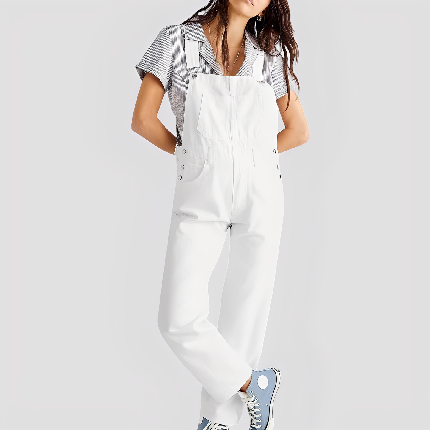 Mildred - Classic, wide-cut women's jeans overalls