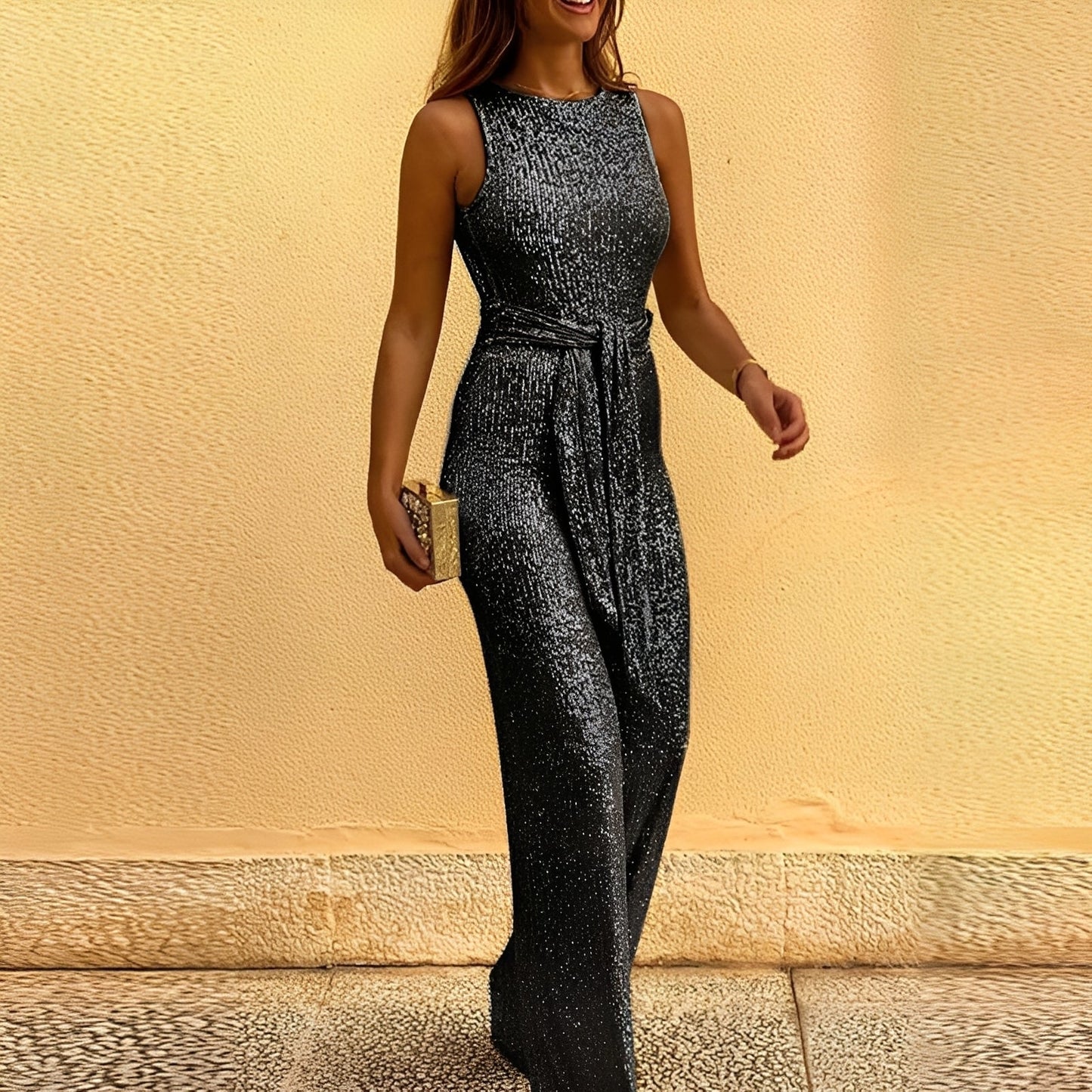 Victoria - Schicker Damen-Jumpsuit mit Glitzer