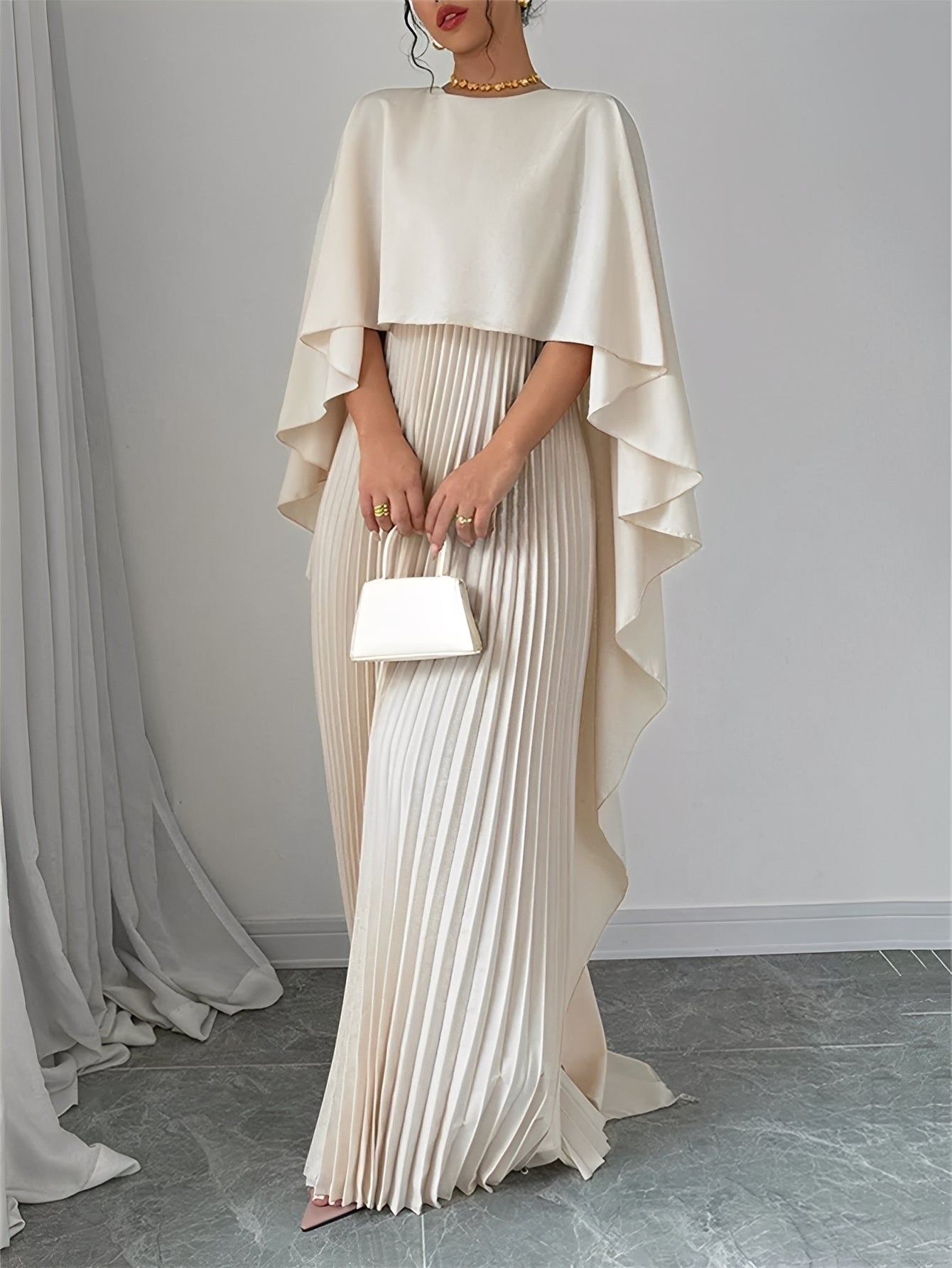Katherine - Stilvolles, locker sitzendes langes Damenkleid