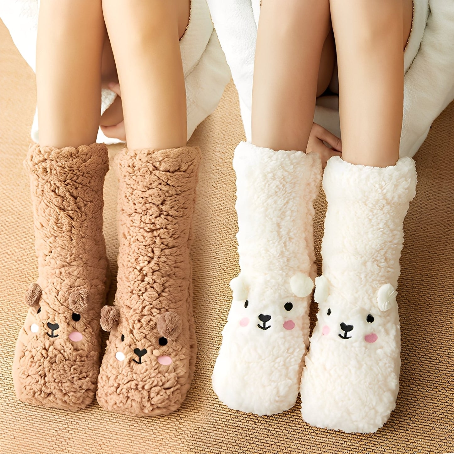 Judith - Edle Winterbodysocken aus Samt für Frauen