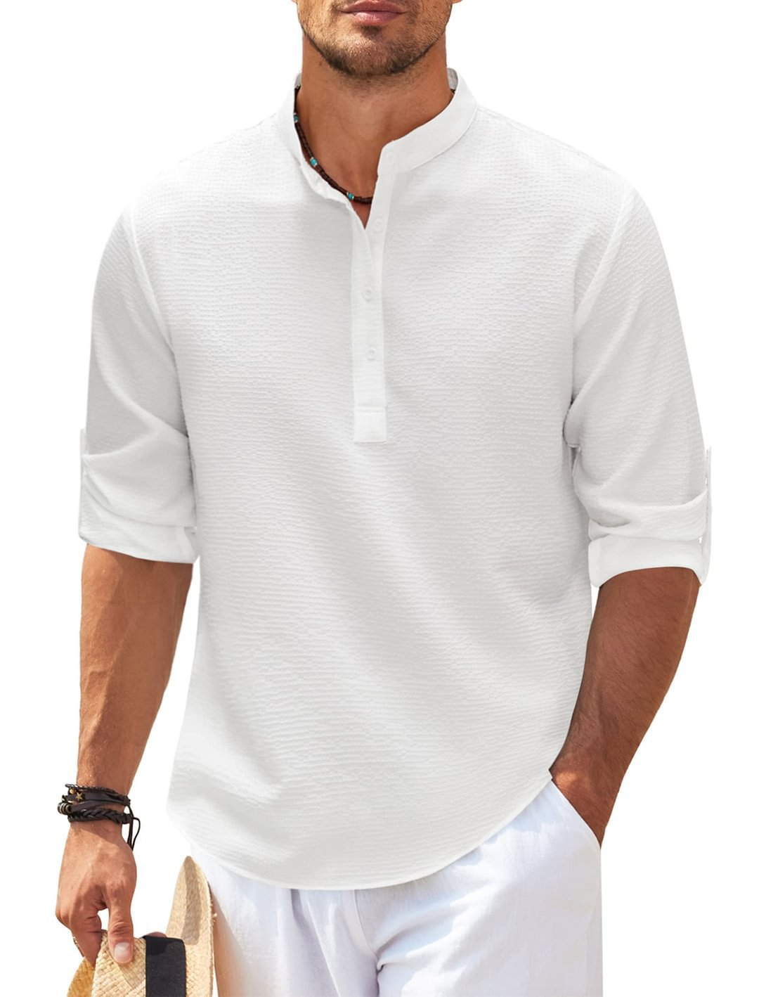 Brock - Elegantes Sommerhemd mit Knöpfen für Männer